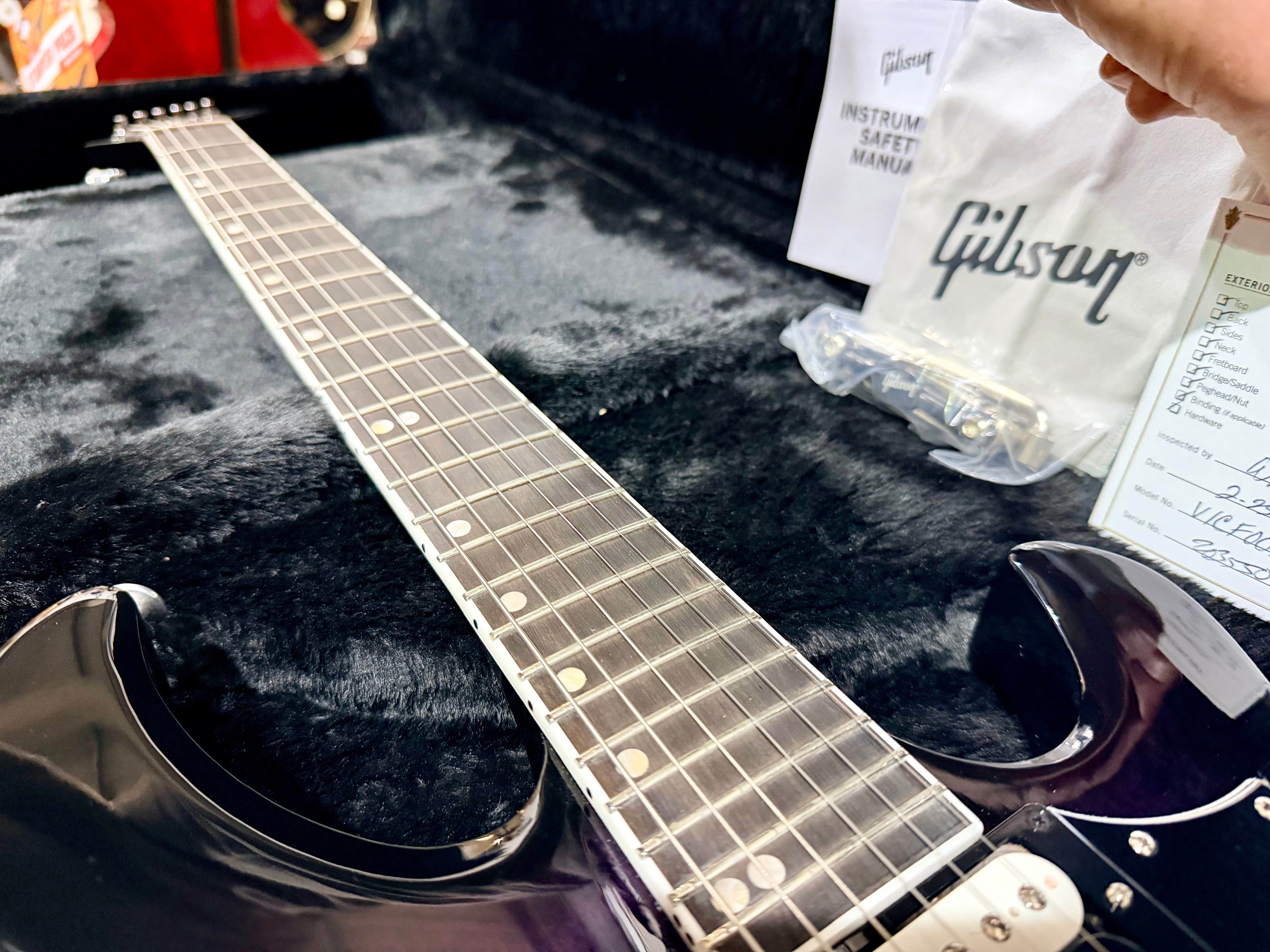 🔥NEW🔥 2025 Gibson Victory Figured Top~ Dark Purple Burst~ Hard Case & Docs!