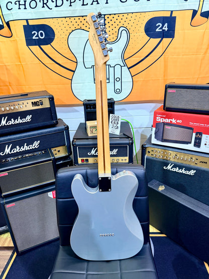 🔥2012🔥 Fender Blacktop Telecaster Baritone~ Ghost Silver HSS~ Mexican MIM Tele