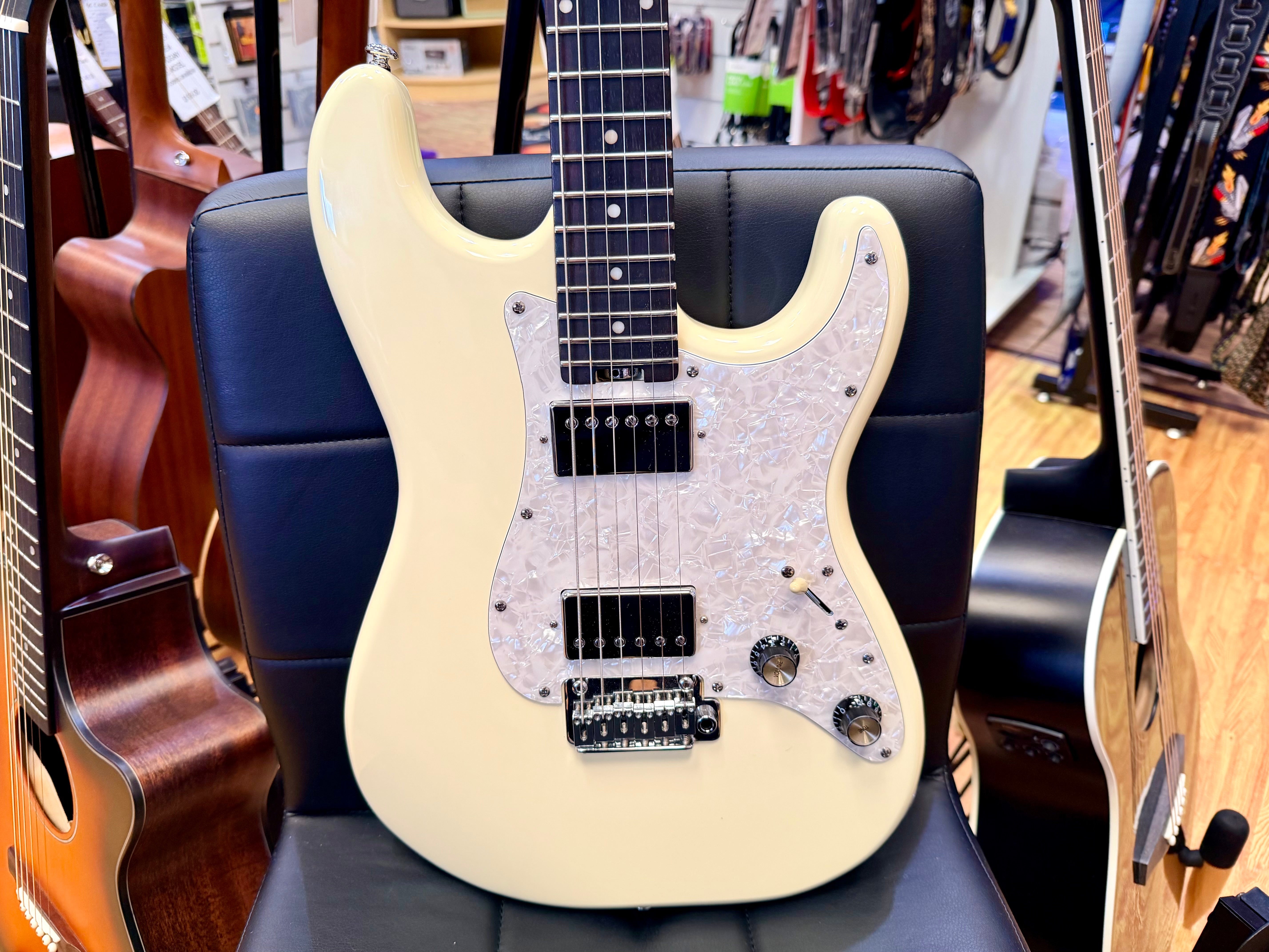 🔥2022🔥 Schecter Jack Fowler Traditional Signature~ Ivory~ USA Pasadena Pickups
