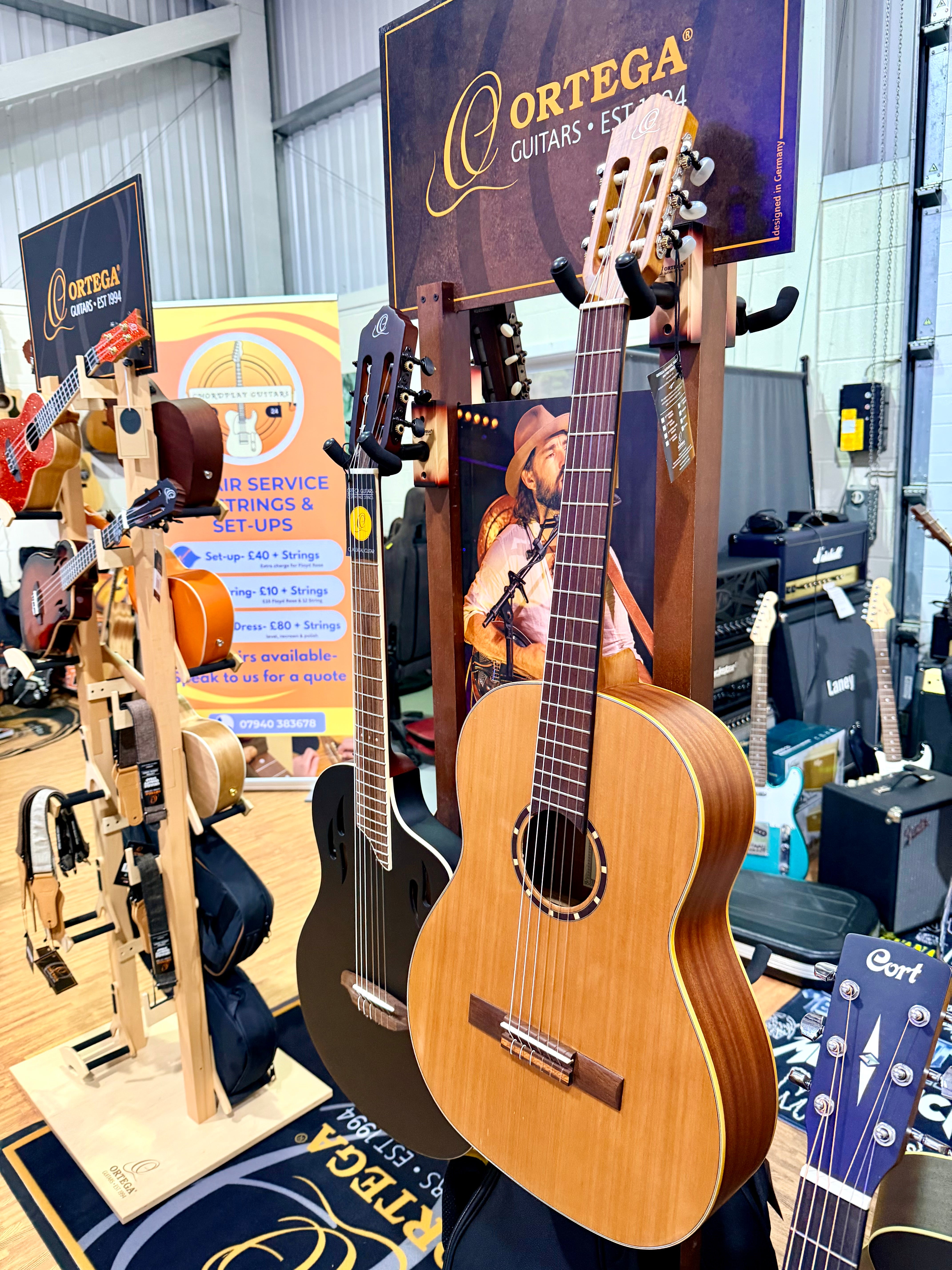 🔥NEW🔥 Ortega TourPlayer Electro-Acoustic Classical Guitar~ Nylon Thin~ Black!