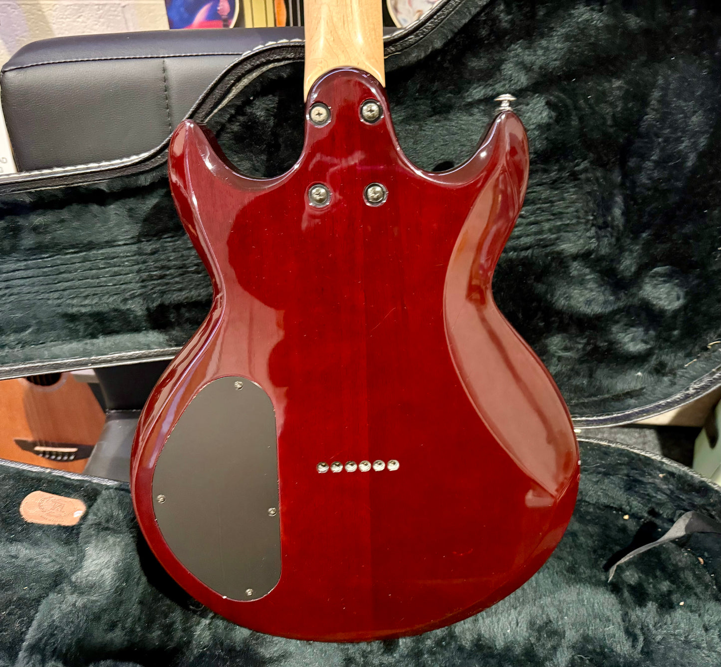 🔥RARE🔥 Ibanez AX220QM Double Cut~ Made In Korea~ 2000~ Hard Case~ Trans Red!