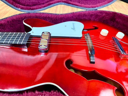 ✨VINTAGE✨ 1963 Harmony H53 Rocket~ Made in USA~ Semi-Hollow D’Armond P’up + Case