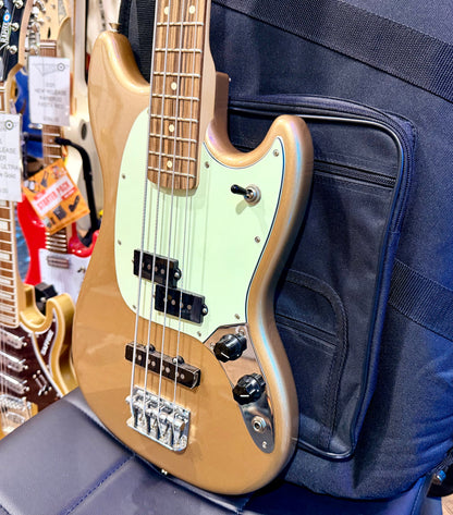 🌟2022🌟 Fender Player Mustang Bass PJ~ Pau Ferro~ Firemist Gold~ Mexican Bass!