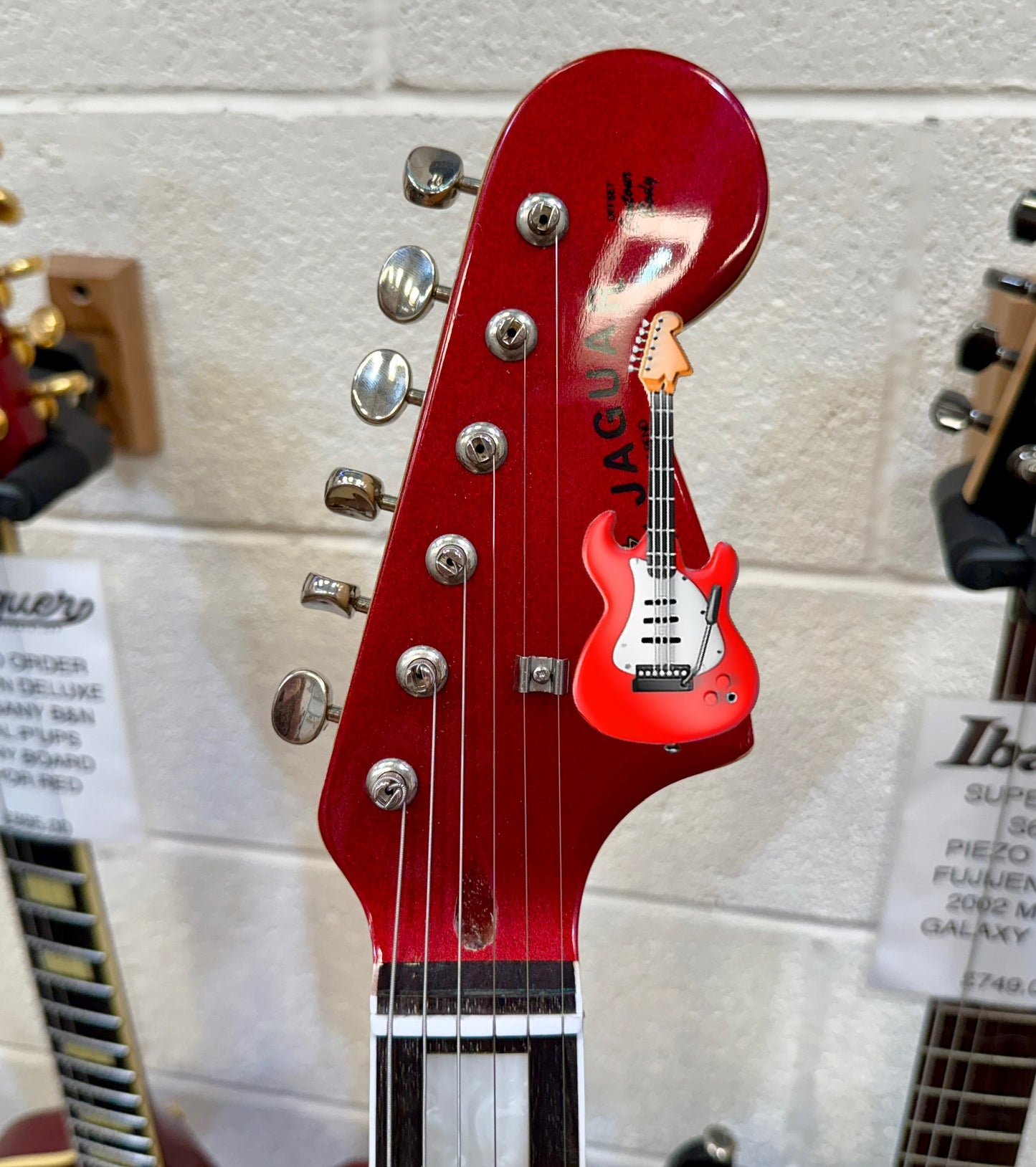 🎸 Custom Made Jaguar Offset Electric Guitar~ Metallic Red~ Soapbar P90’s 🎸