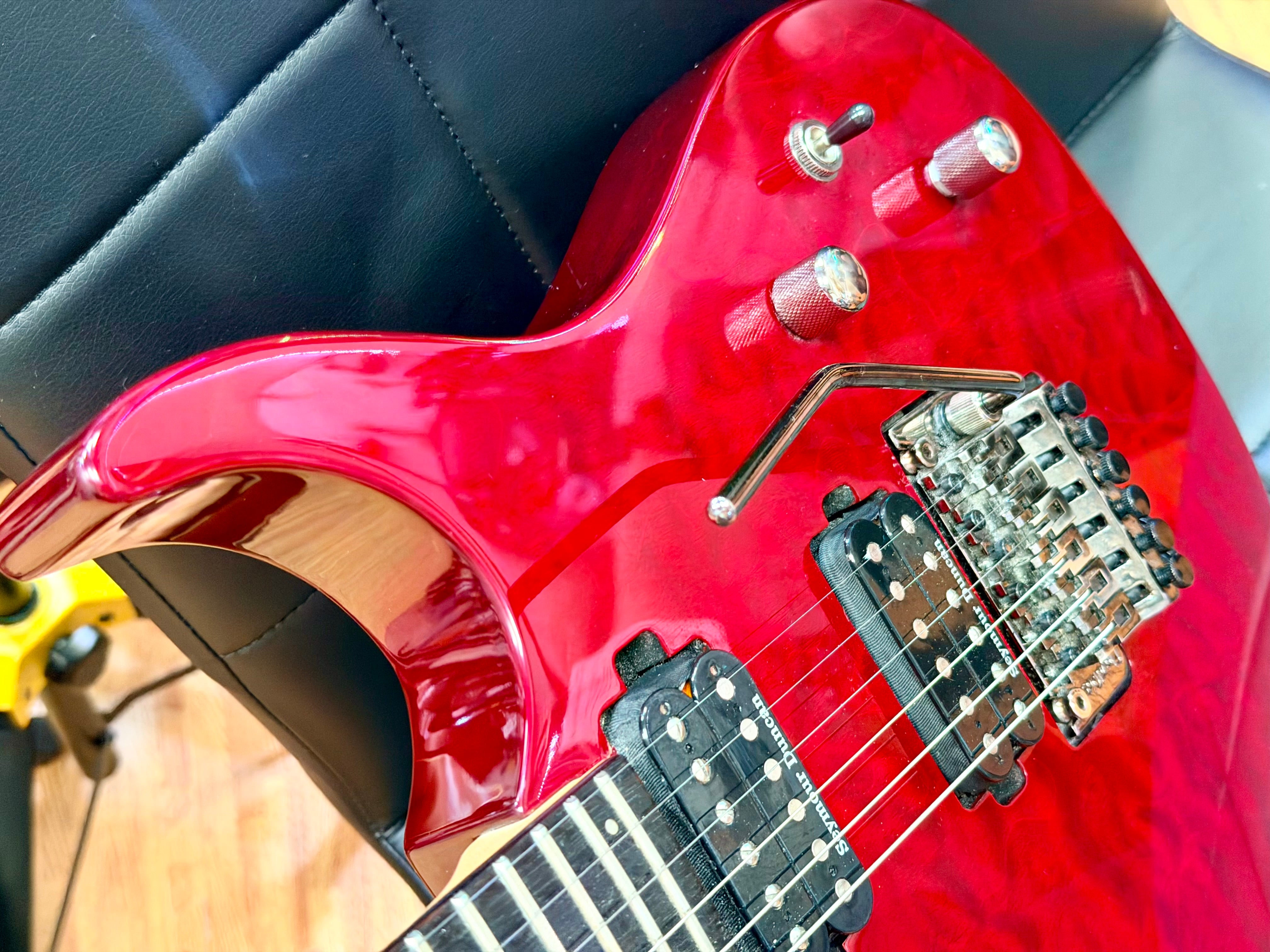 🔥RARE🔥 Washburn Parallaxe PXS10FRQTR Floyd Rose~ Seymour Duncan~ 2014~ Red