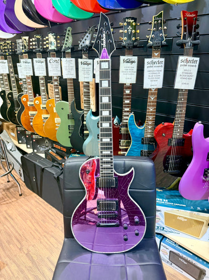 🔥2021🔥 Jackson Pro Series Marty Friedman MF-1 Purple Cracked Mirror Signature!
