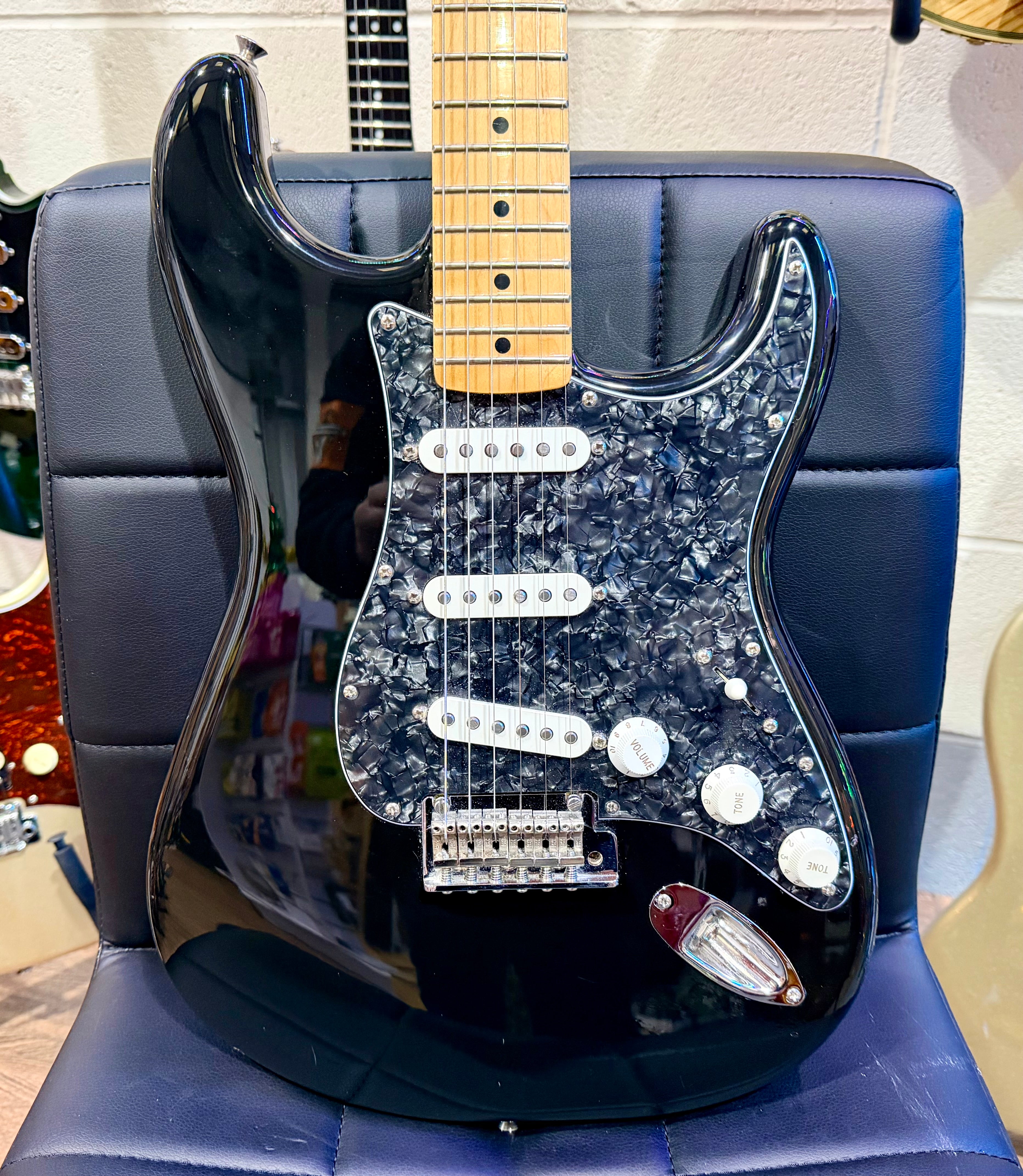 🌟2017🌟 Fender Standard Mexican Stratocaster~ Black (Respray)~ MIM Strat!