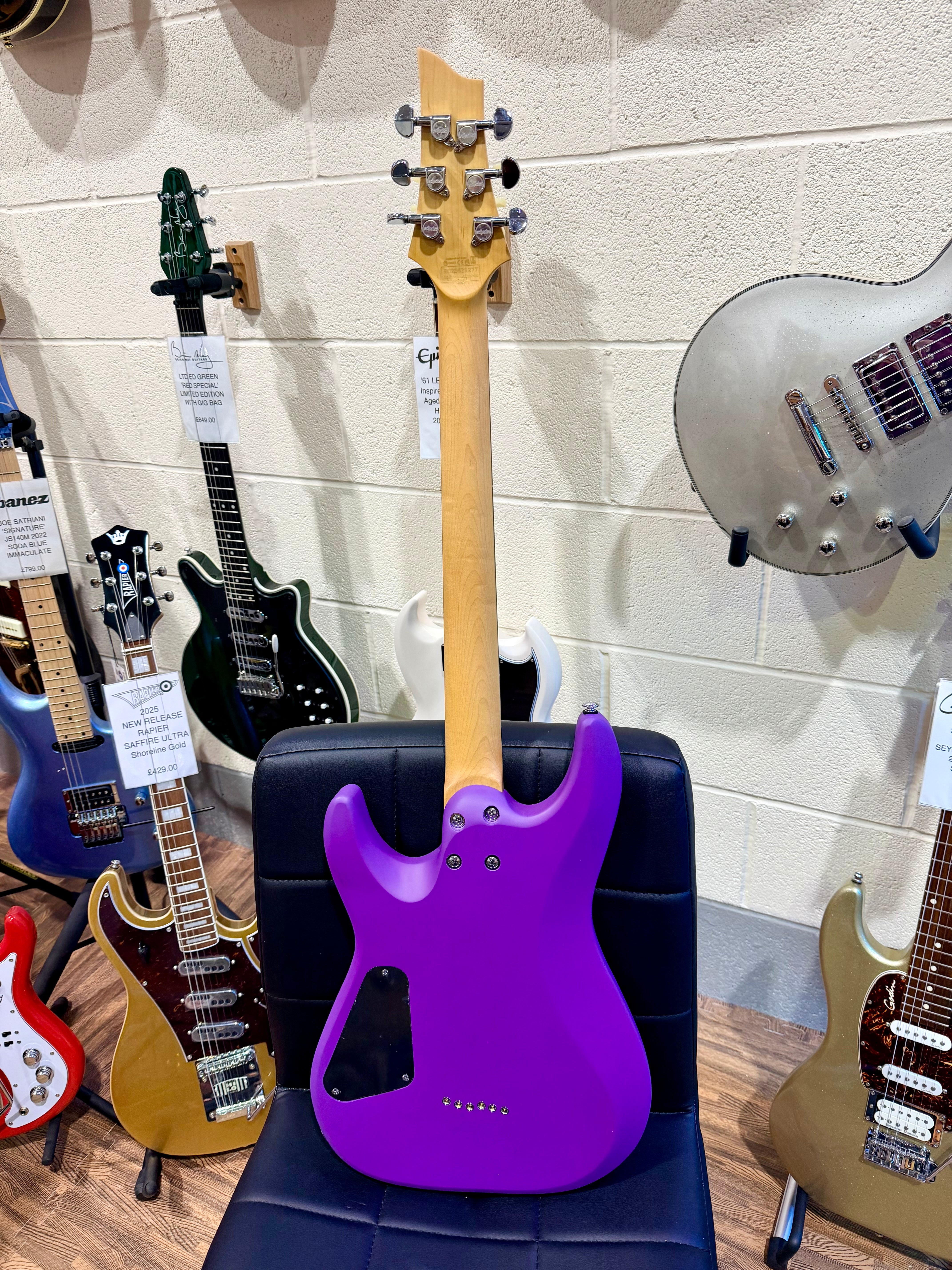 🔥NEW🔥 Schecter C-6 Deluxe~ Purple satin~ Diamond Pickups~ Electric Guitar!