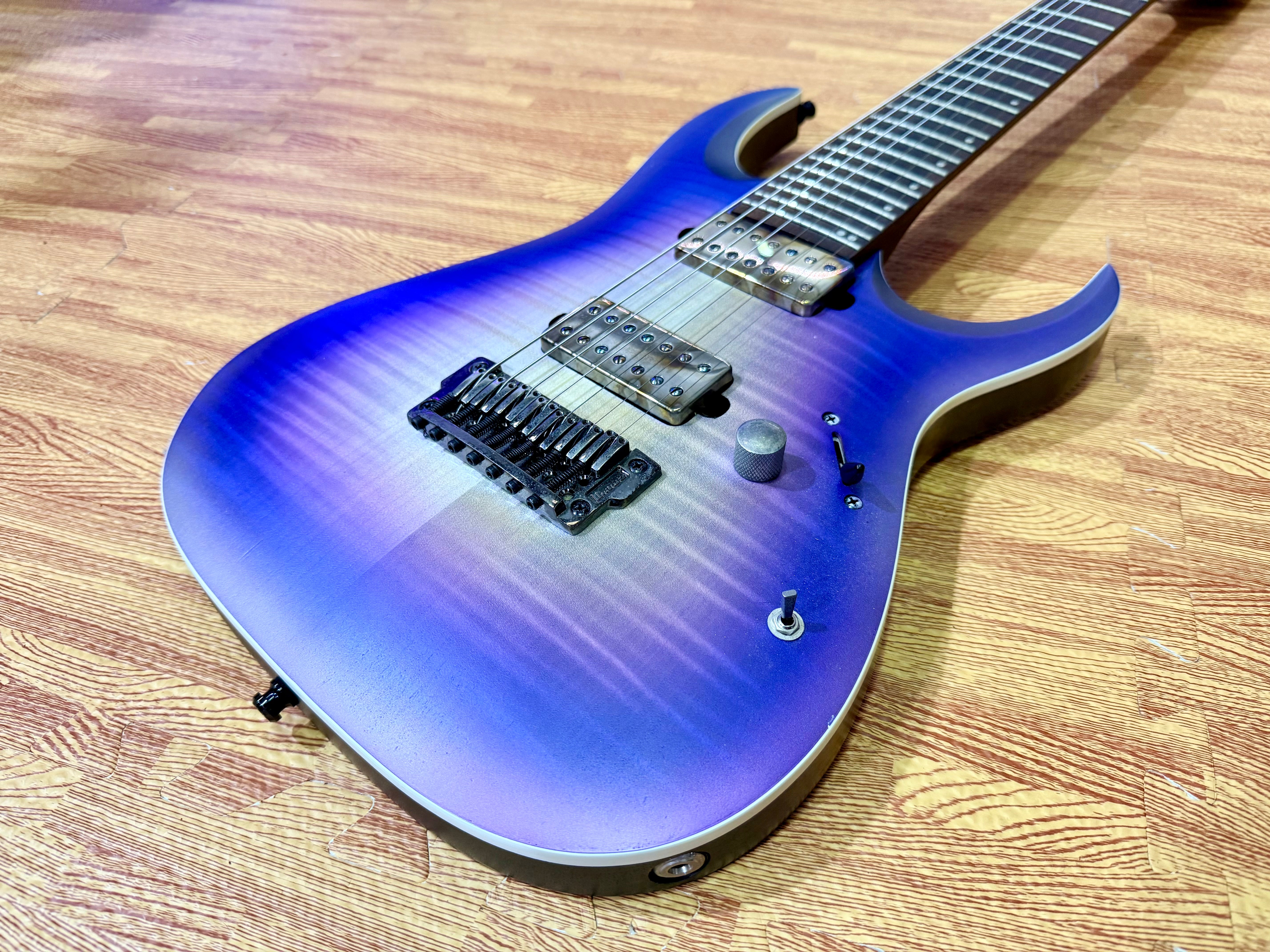 🔥2019🔥 Ibanez RGA71AL Axion Label 7 String~ Indigo Aurora Burst~ Bare Knuckle!