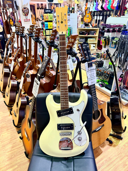 ✨MINT✨ Eastwood Sidejack Pro DLX~ Vintage White 2017 Electric Guitar Mosrite!