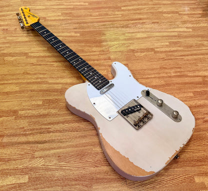 🔥 Vintage V62 ICON Distressed Ash Blonde Telecaster Style Wilkinson Pickups 🔥