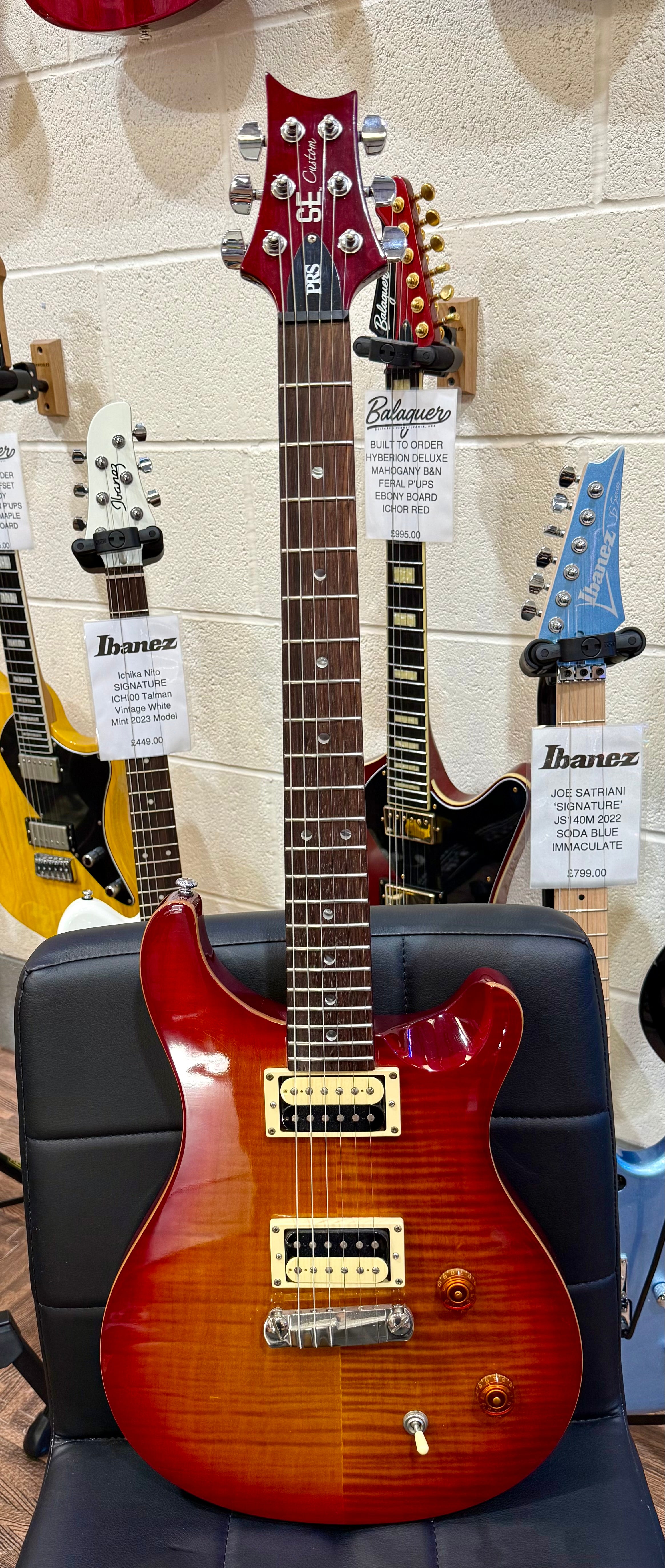 🌟2007 KOREA🌟 PRS SE Custom 22~ Flat Top Model~ Cherry Sunburst~ Moon Inlays!