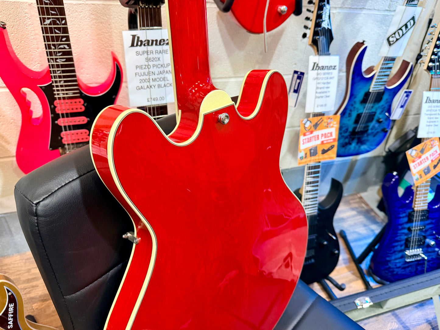 🍒MINT 2022 🍒 Eastman T386-RD Thinline Semi-Hollow ‘335’ Antique Red + Case!