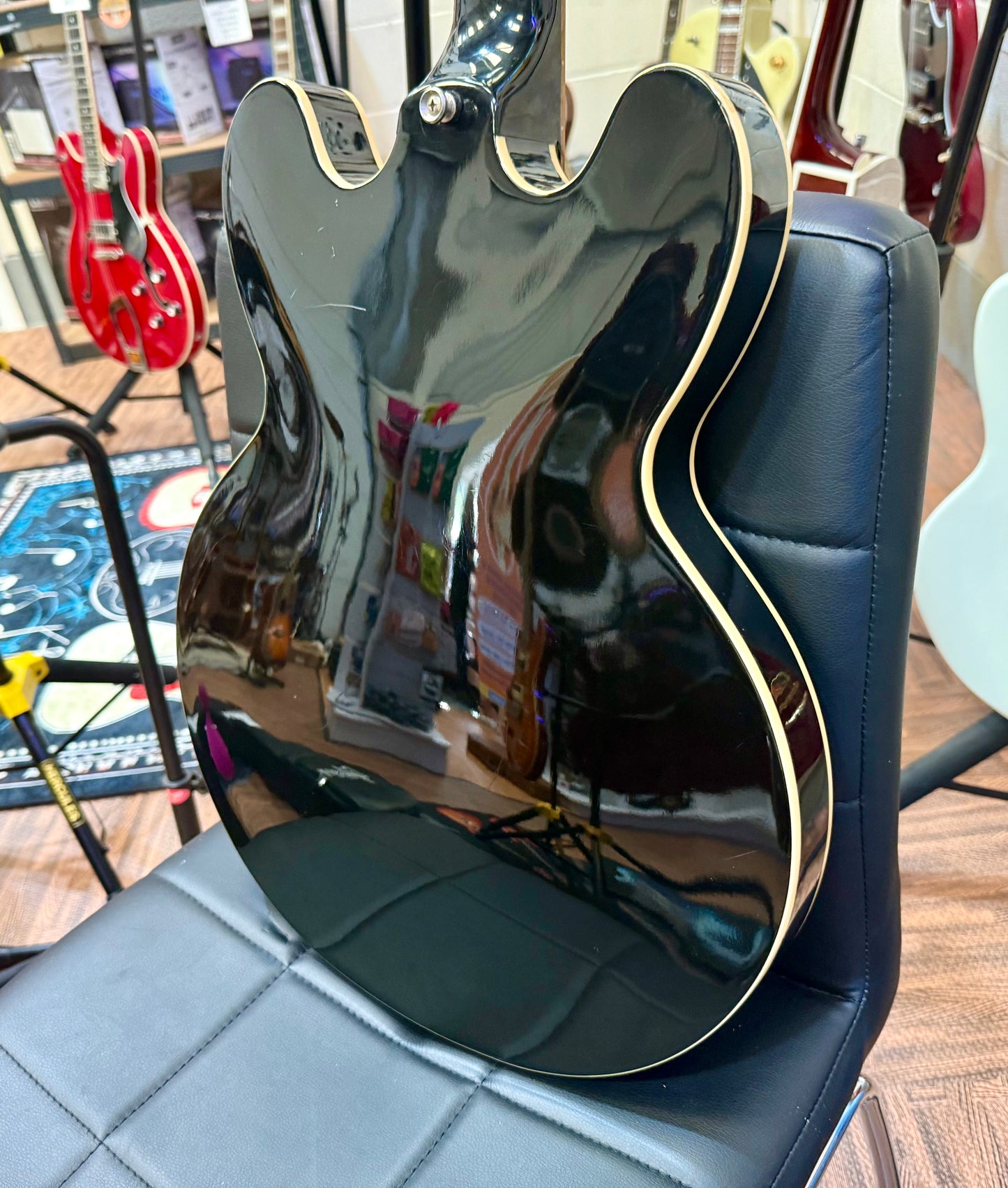 🌟2010🌟 Epiphone ES-335 Dot EB~ Ebony Black Hollow-Body!