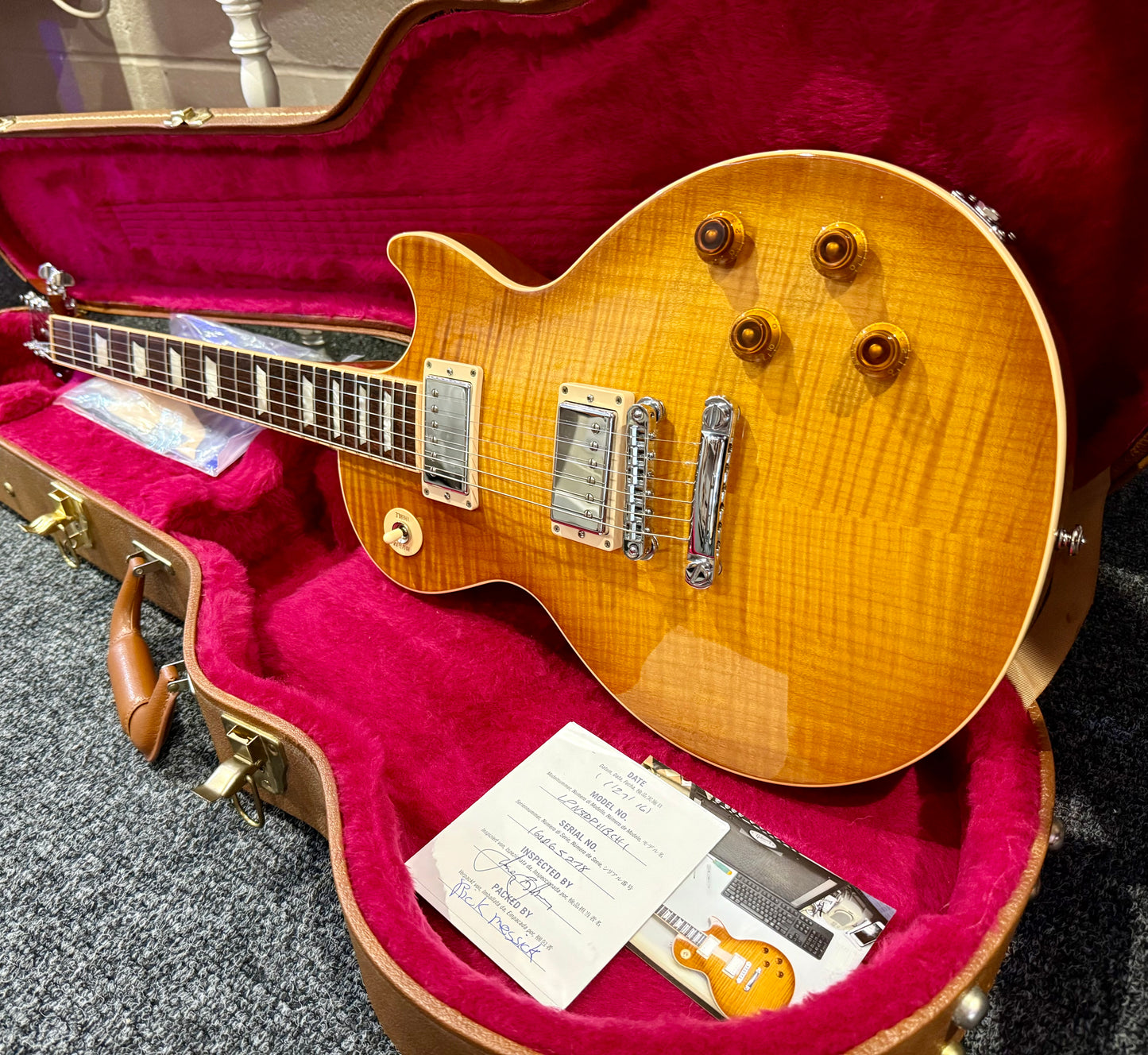 🔥2016 USA🔥 Gibson Les Paul Standard Honeyburst~ AAA Flame~ Hard Case & Candy!