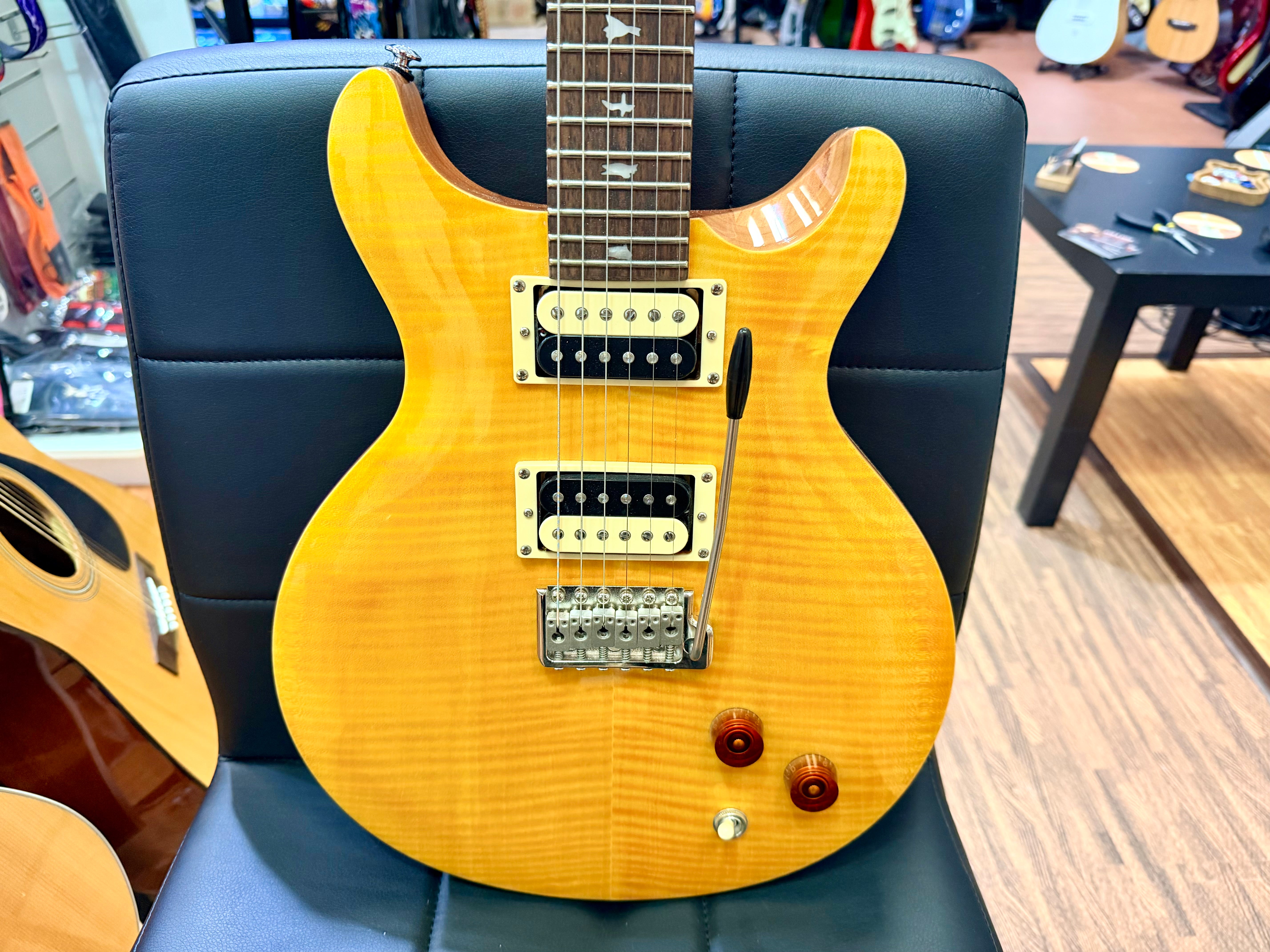 ☀️2022☀️ PRS SE Santana Signature~ Flamed Maple~ Santana Yellow~ Mint Condition!