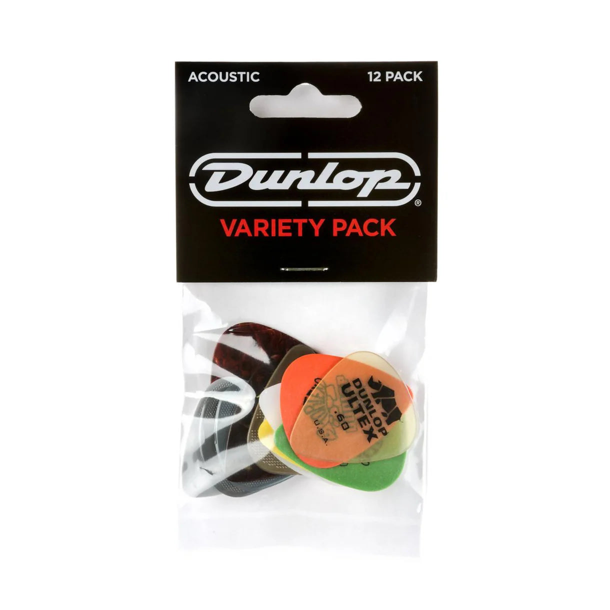 Jim Dunlop PVP112 Variety Picks Pack -Acoustic - 12 Picks