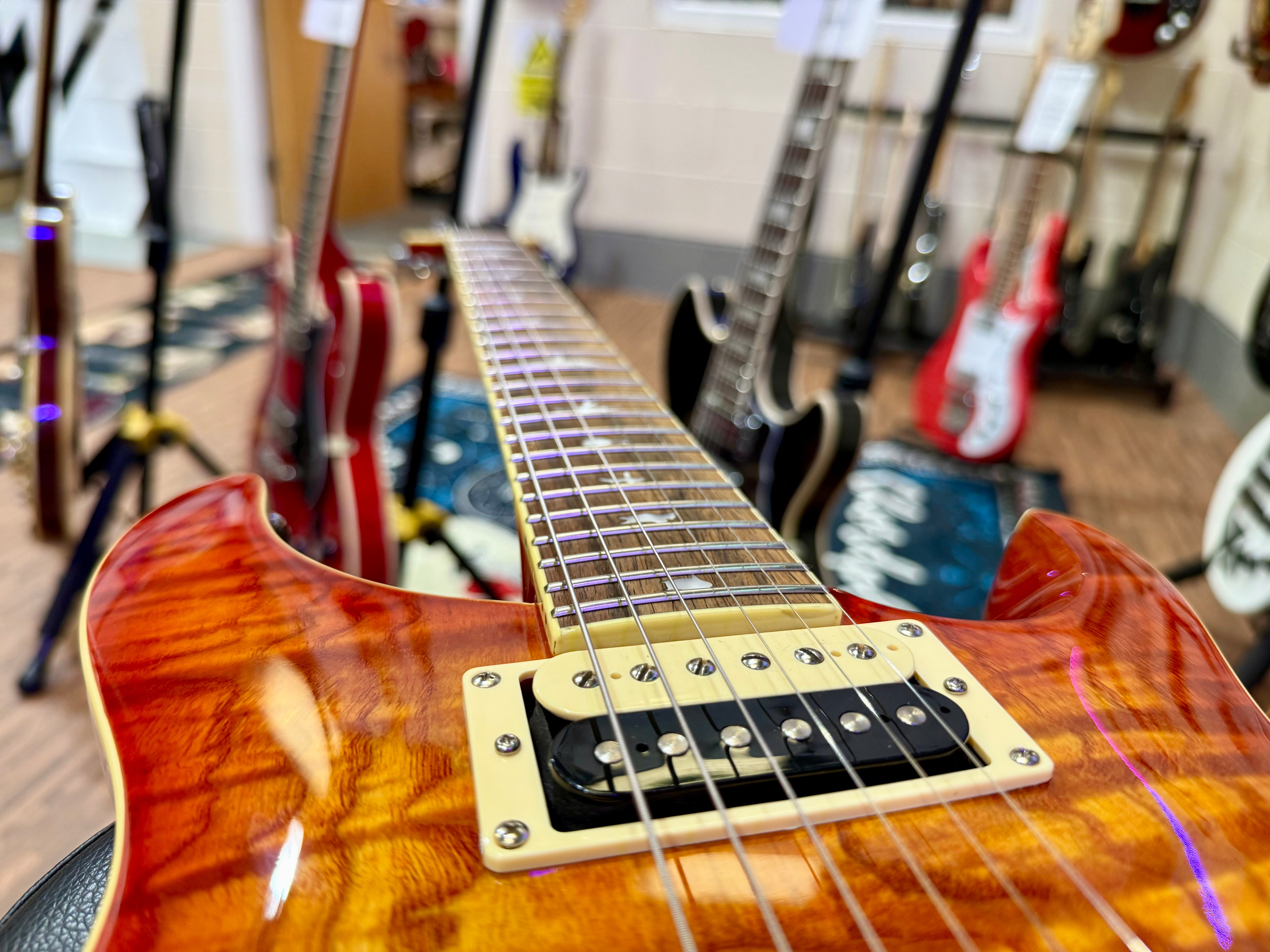 🔥LIMITED EDITION🔥 PRS SE Custom 24 Burled Ash~ Vintage Sunburst~ 2019~ RARE!