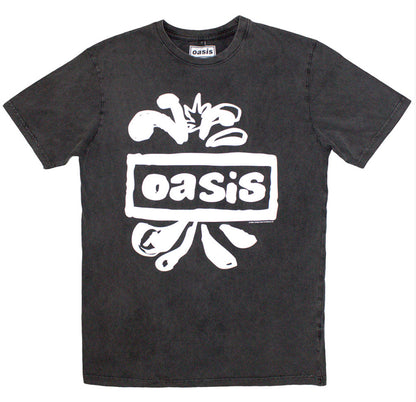 🌟LIMITED EDITION🌟 Oasis Unisex Stone Wash T-Shirt Logo Splat~Men’s/Women’s