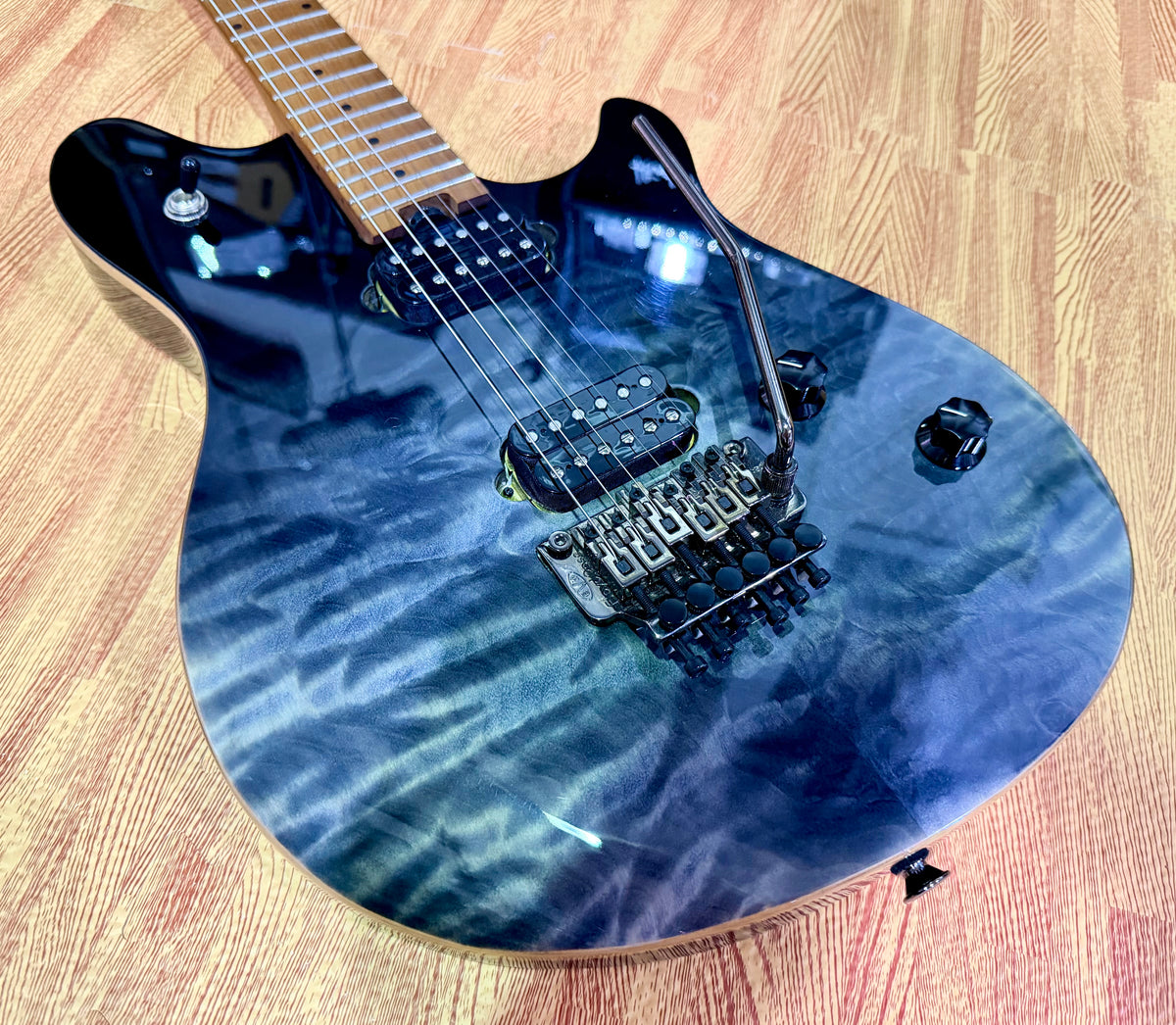 2022 EVH Wolfgang Standard QM~ Quilted Black Fade~ Baked Maple Neck~ Floyd Rose