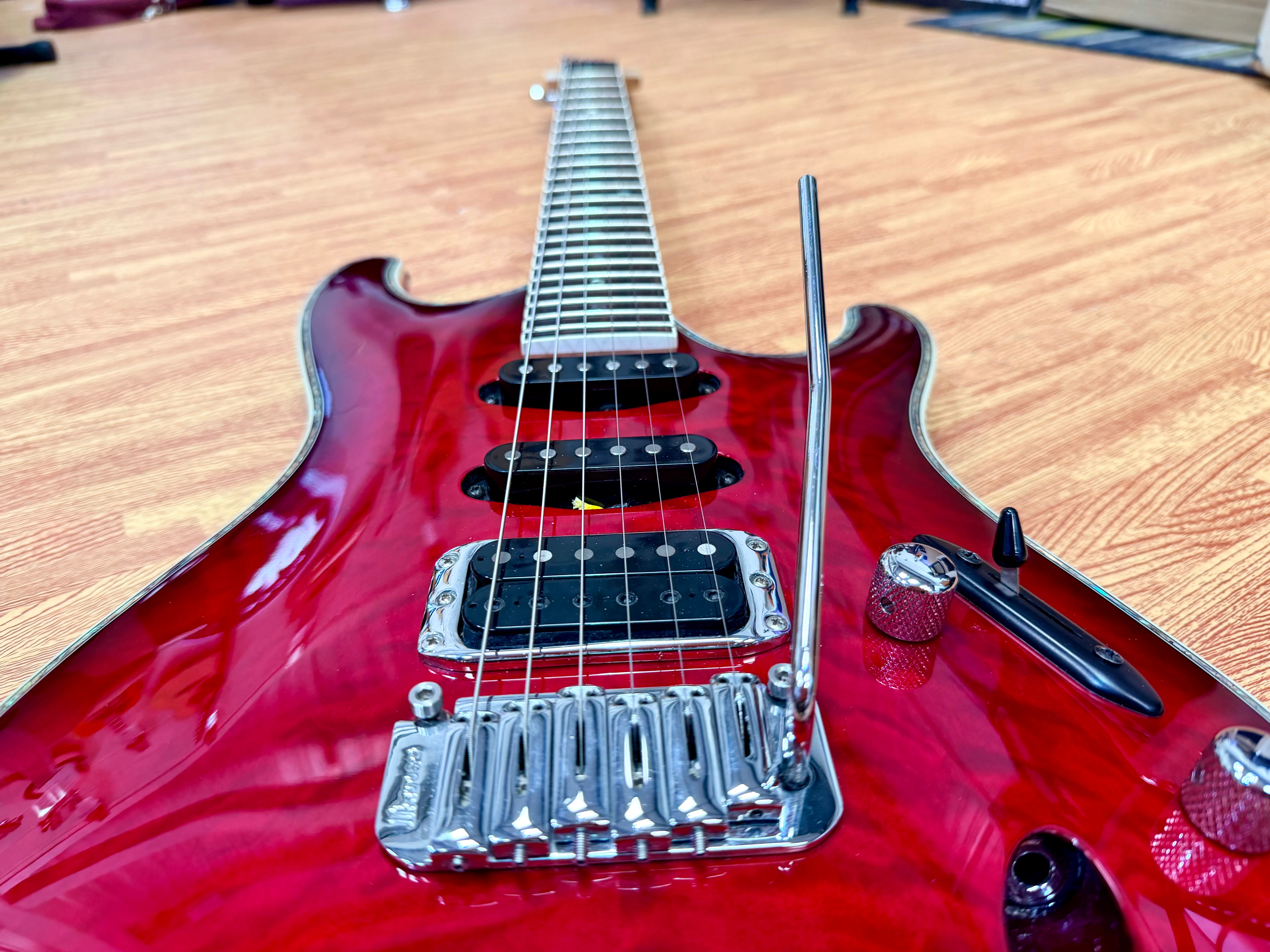 ⚡️2020⚡️ Ibanez SA360QM SA Series Electric Guitar~ Transparent Red Burst~ HSS!