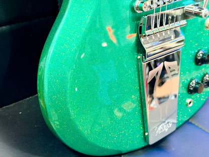 🔥2025 LTD🔥 Vintage VS6 30th Anniversary Model~ Green Metalflake~ Vibrola + Bag