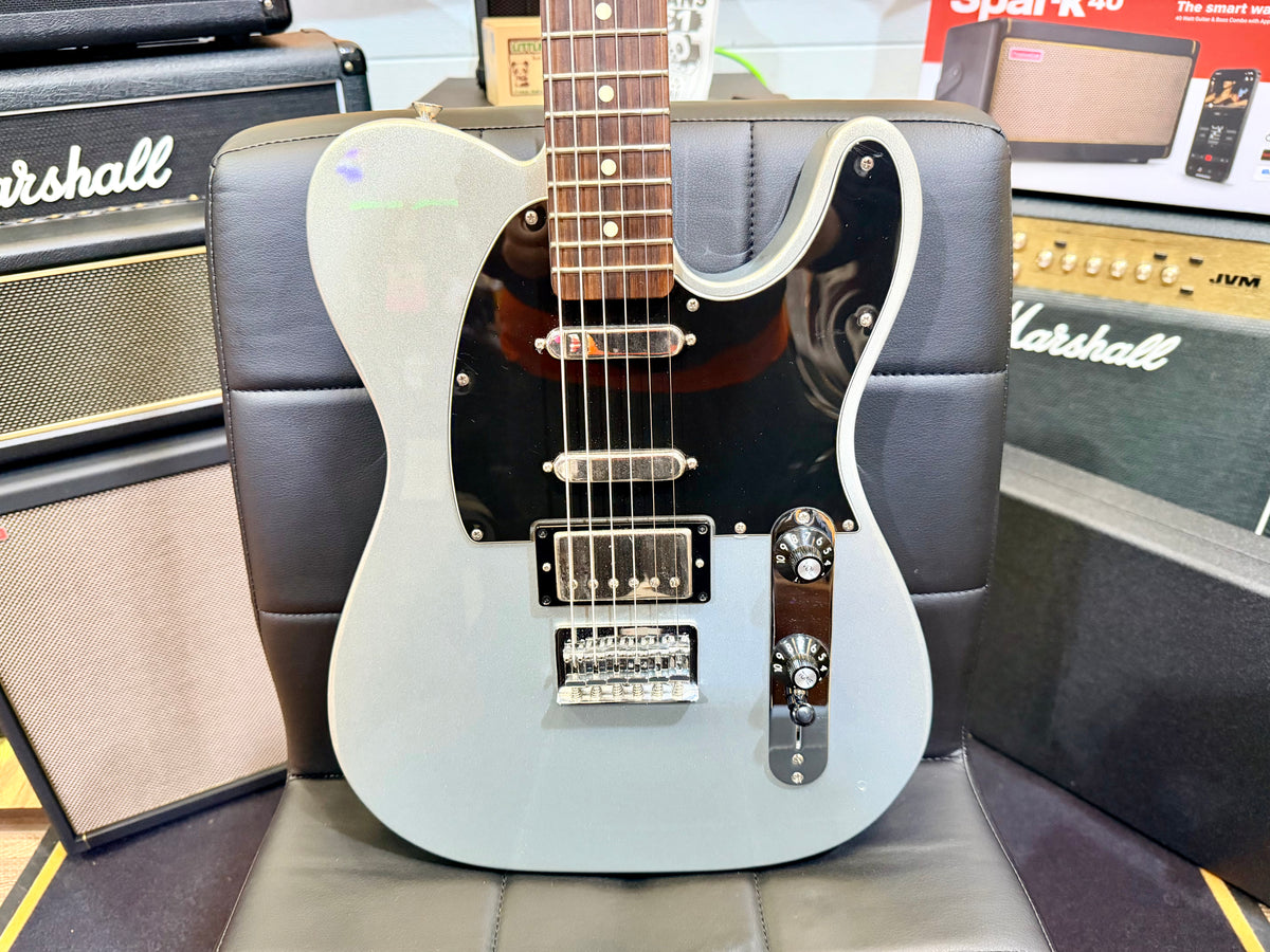 🔥2012🔥 Fender Blacktop Telecaster Baritone~ Ghost Silver HSS~ Mexican MIM Tele