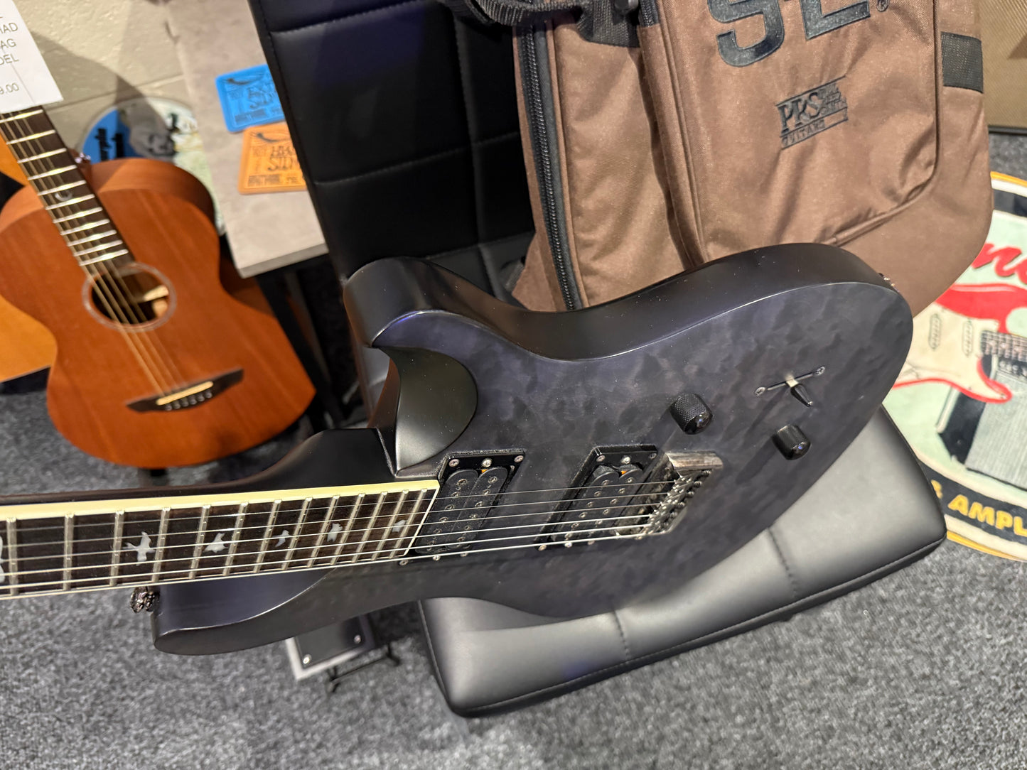 🔥 PRS SE Mark Holcomb Stealth Quilt Satin LTD~ Grey Black Limited Edition! 🔥