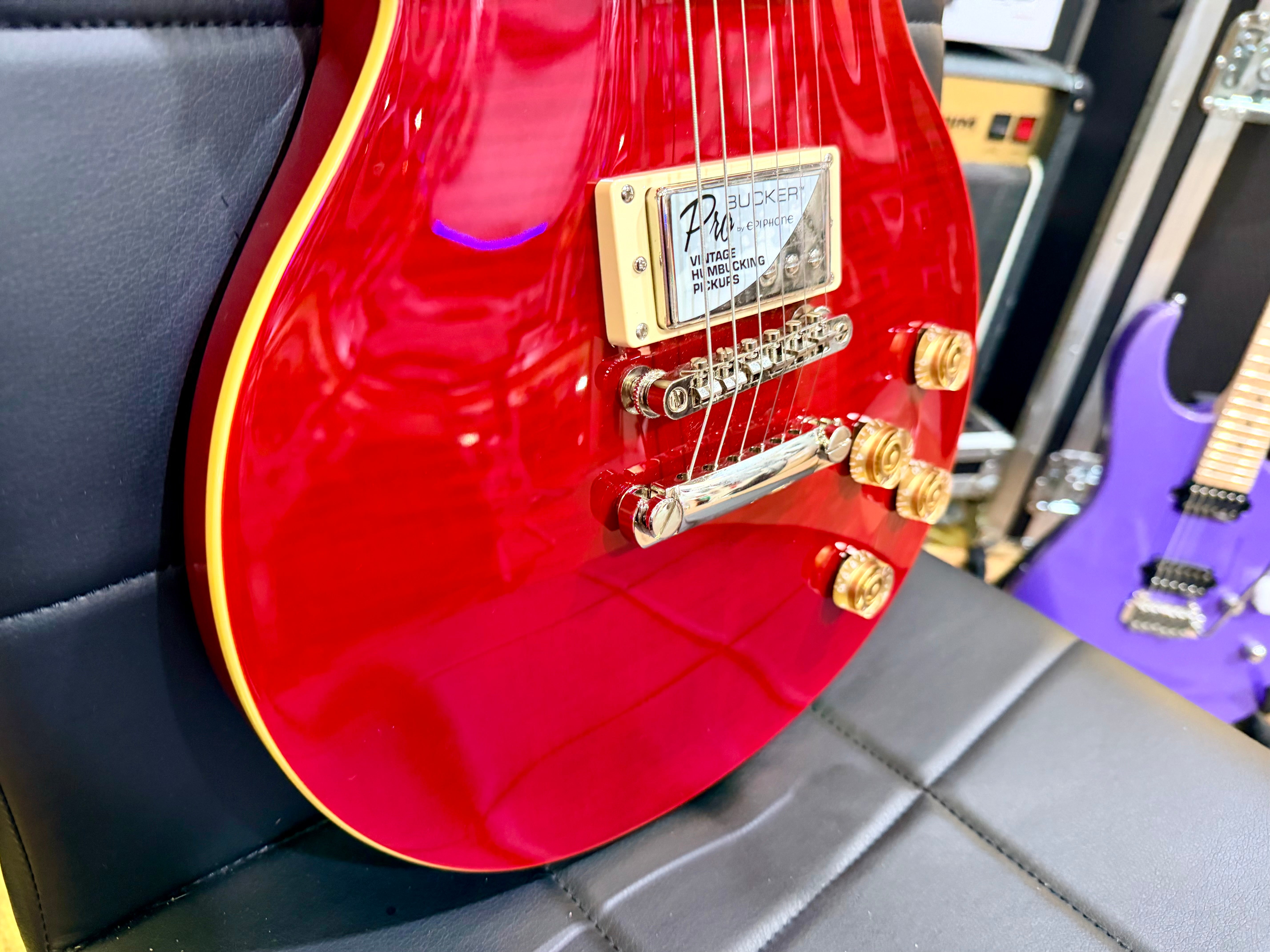 🍒2019🍒 Epiphone DC PRO Black Cherry Electric Guitar~ Ex-Demo~ Mint!
