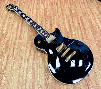 ✨2003✨ Epiphone Les Paul Custom~ Ebony~ Unsung Korea~ Black & Gold~ Cherished!