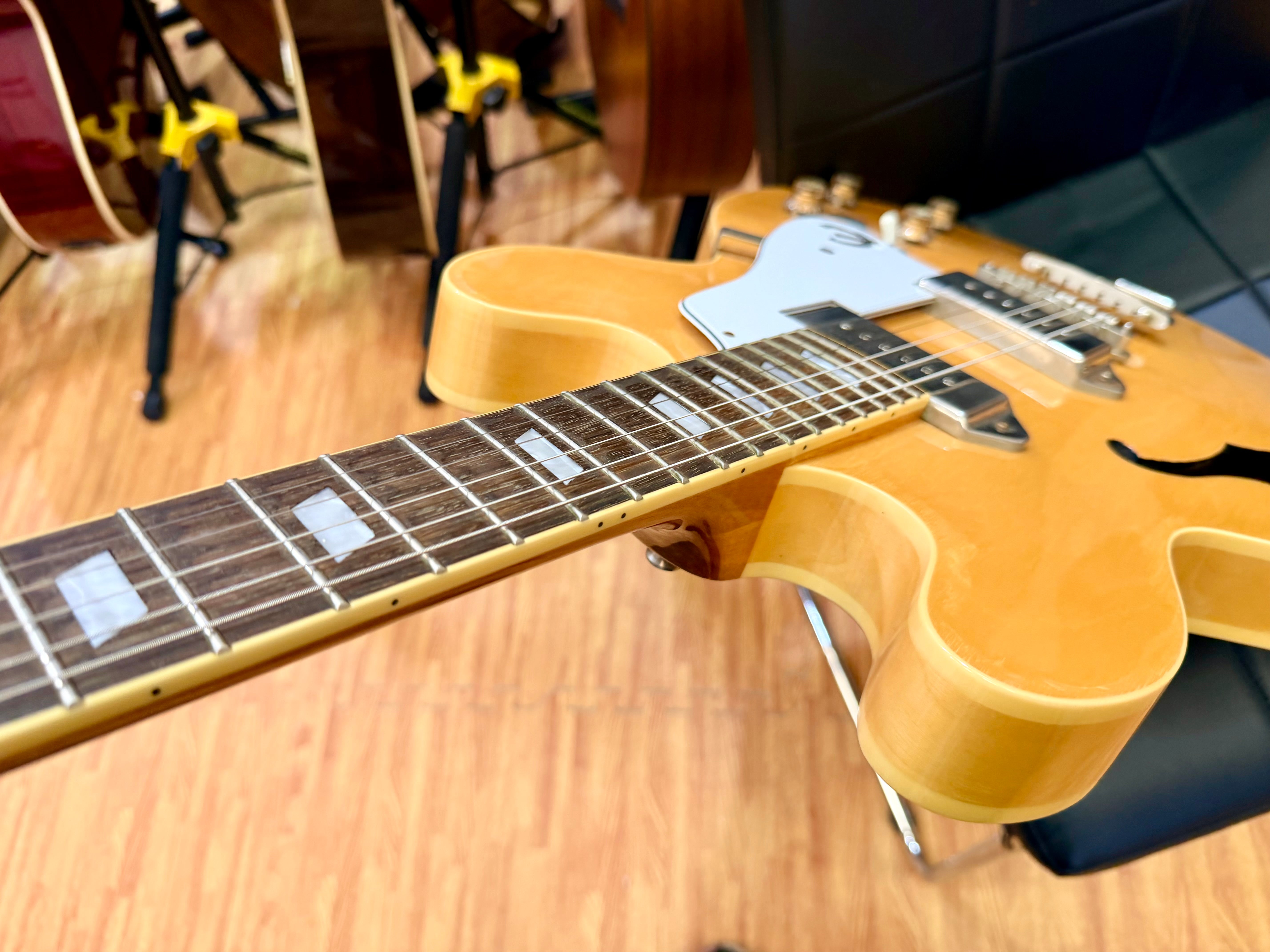 ⚡️2016⚡️ Epiphone Casino Natural Hollowbody P90 Electric Guitar~ Dogear Pickups!