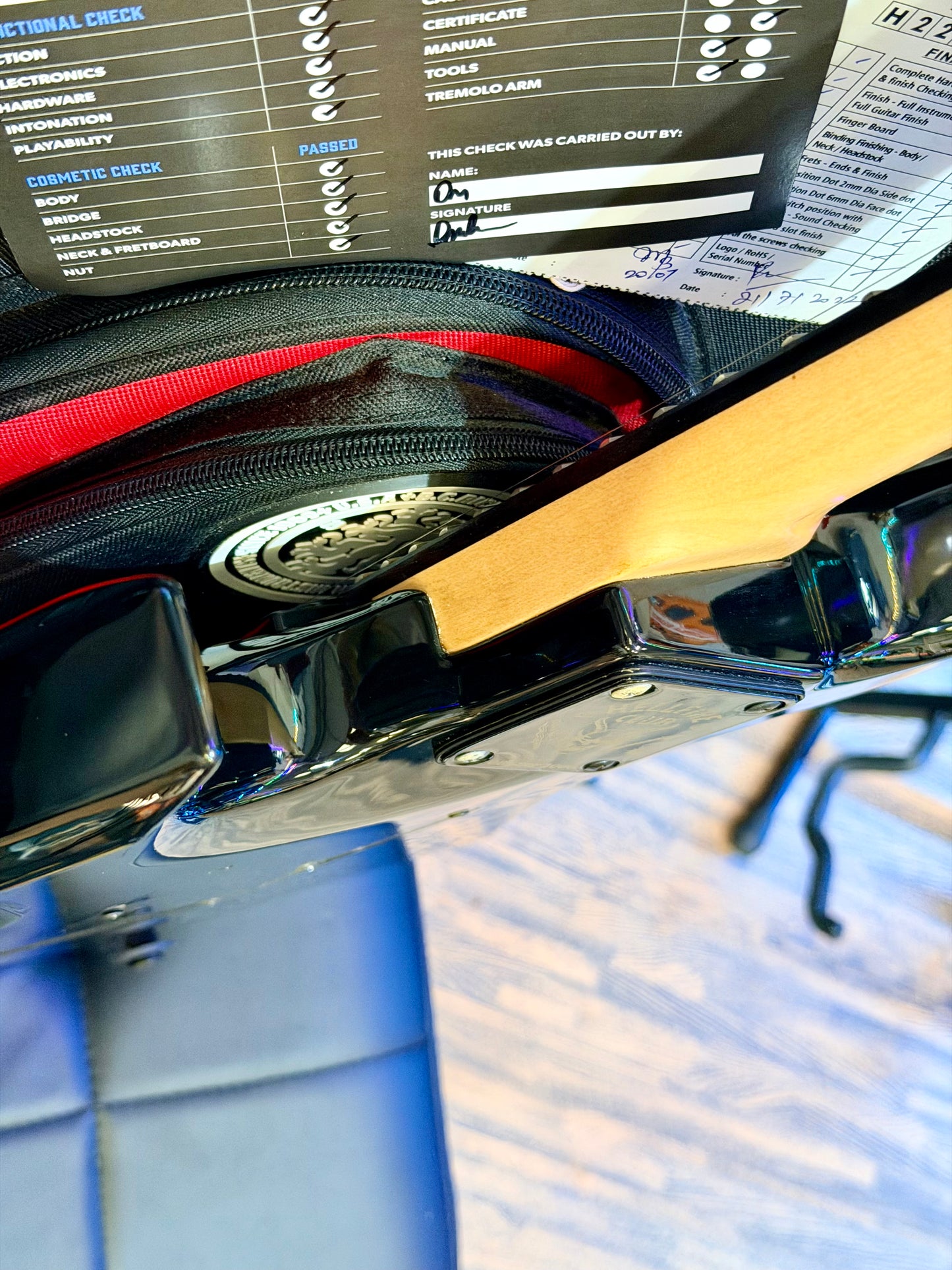 🔥868/2000🔥 BC Rich Warlock~ Stranger Things NJ Model~ Eddies ‘Hellfire’ + Bag!