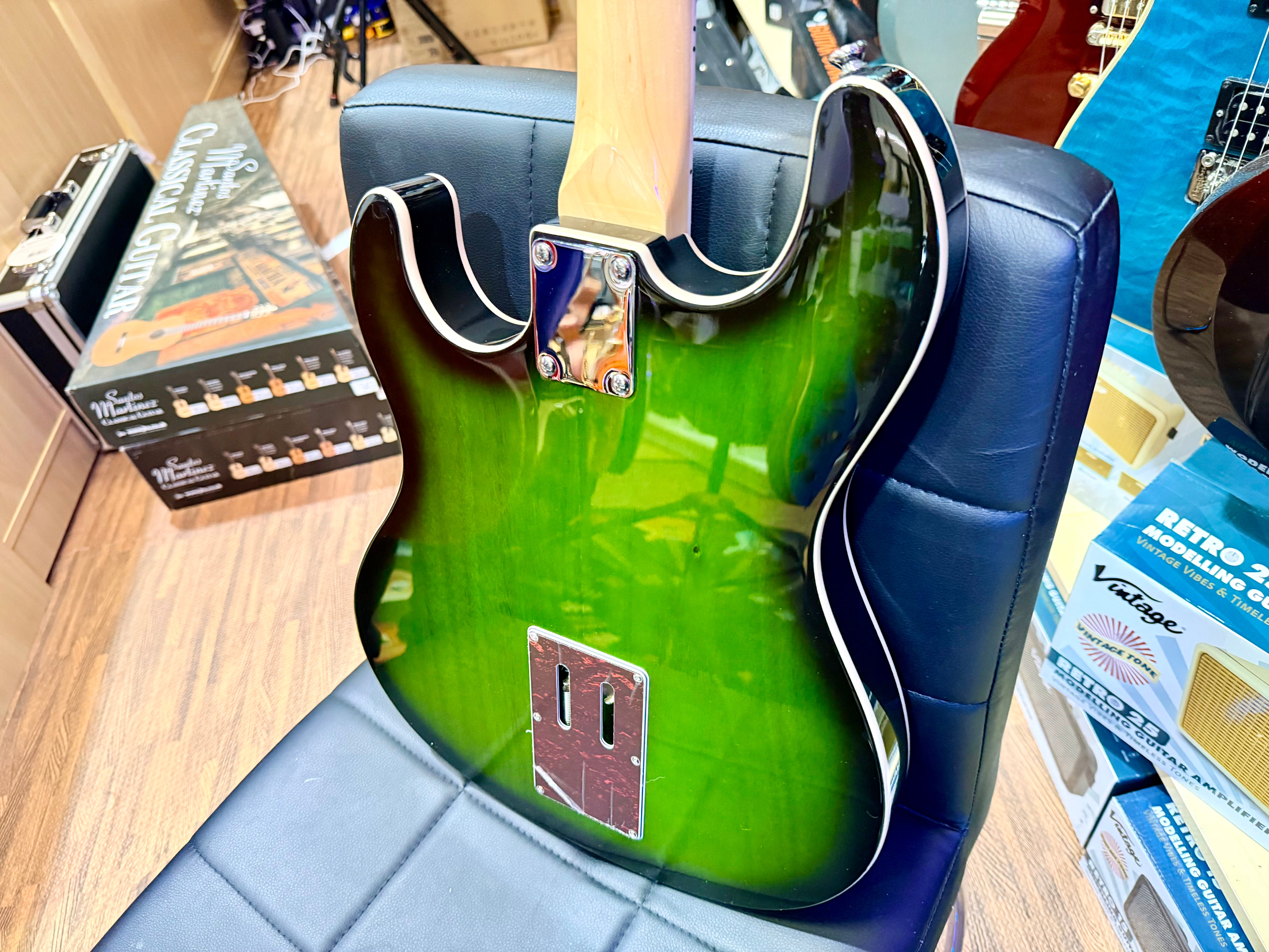 🔥NEW🔥 Rapier Saffire Ultra Electric Guitar~ Greenburst~ Astro-Split Pickups!