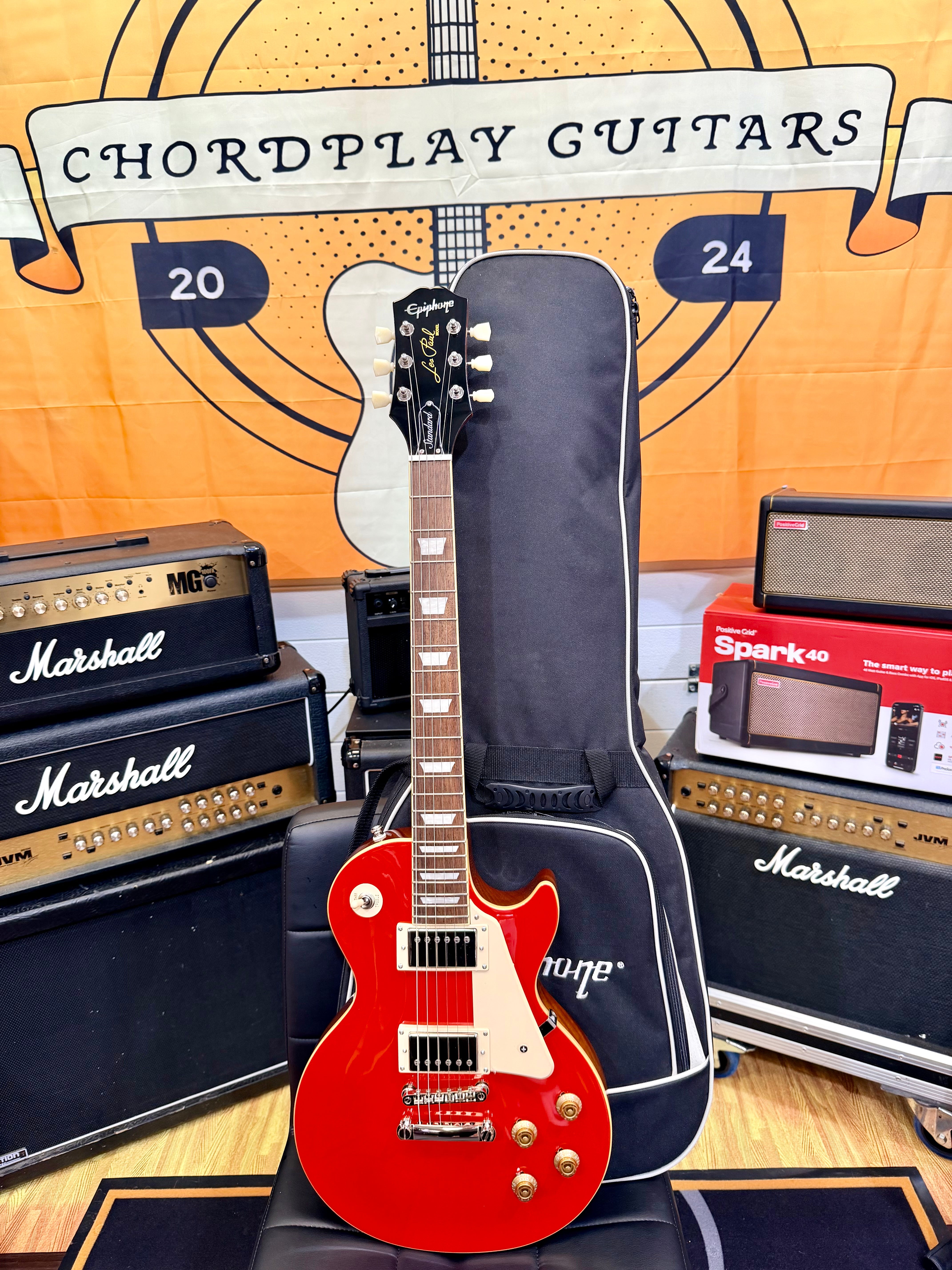 ⚡️MINT⚡️ Epiphone Les Paul Standard 50s Figured Cardinal Red~ Inspired By Gibson
