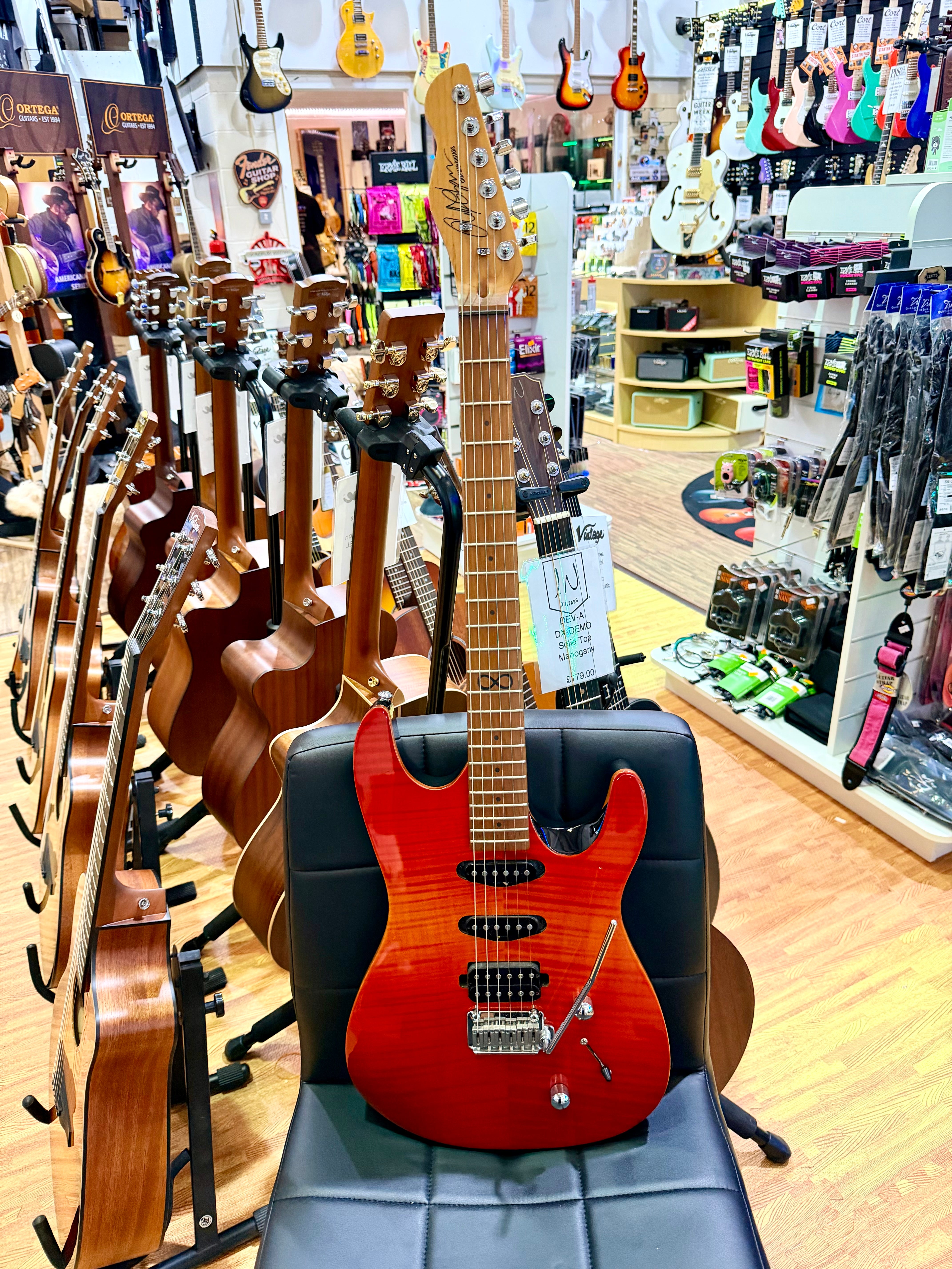 ☀️2020☀️ Chapman Guitars ML1 Hybrid~ Cali Sunset Red HSS~ Roasted Maple Neck!