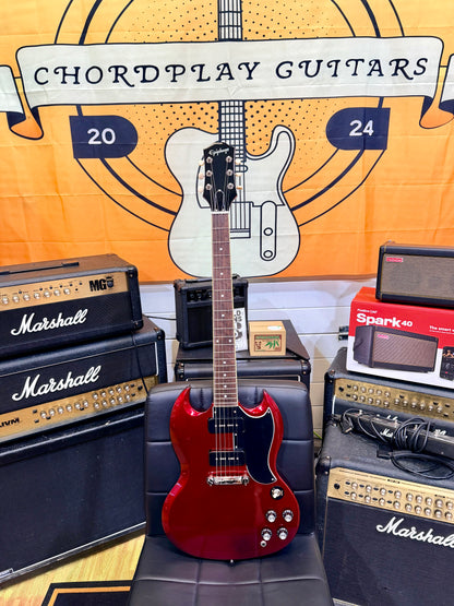 ✨2025✨ Epiphone SG Special P-90 Sparkling Burgundy + Hard Case~ MINT Condition