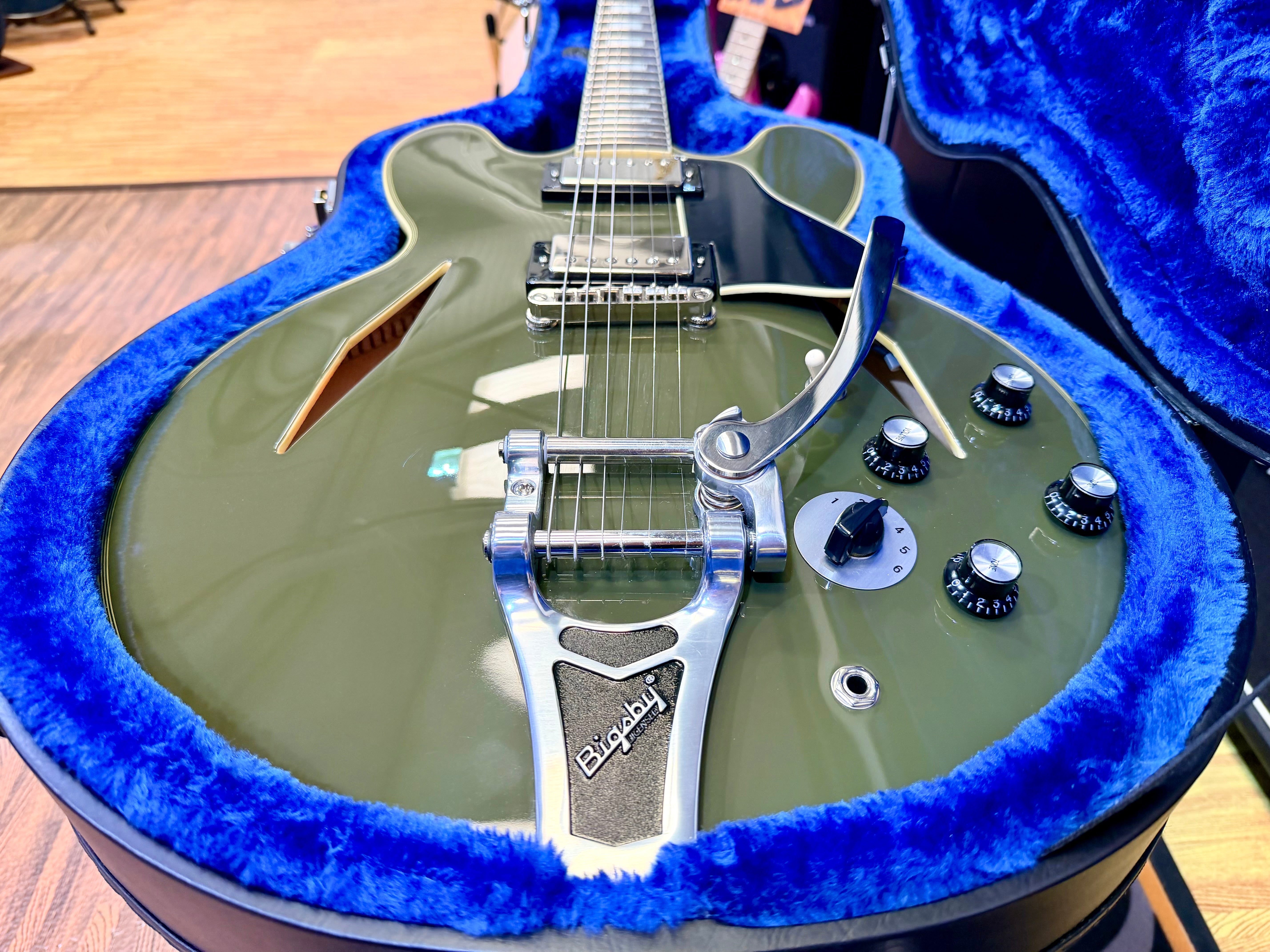 ⚡️2023⚡️ Epiphone Shinichi Ubukata ES-355 Olive Drab~ Inspired By Gibson Custom!