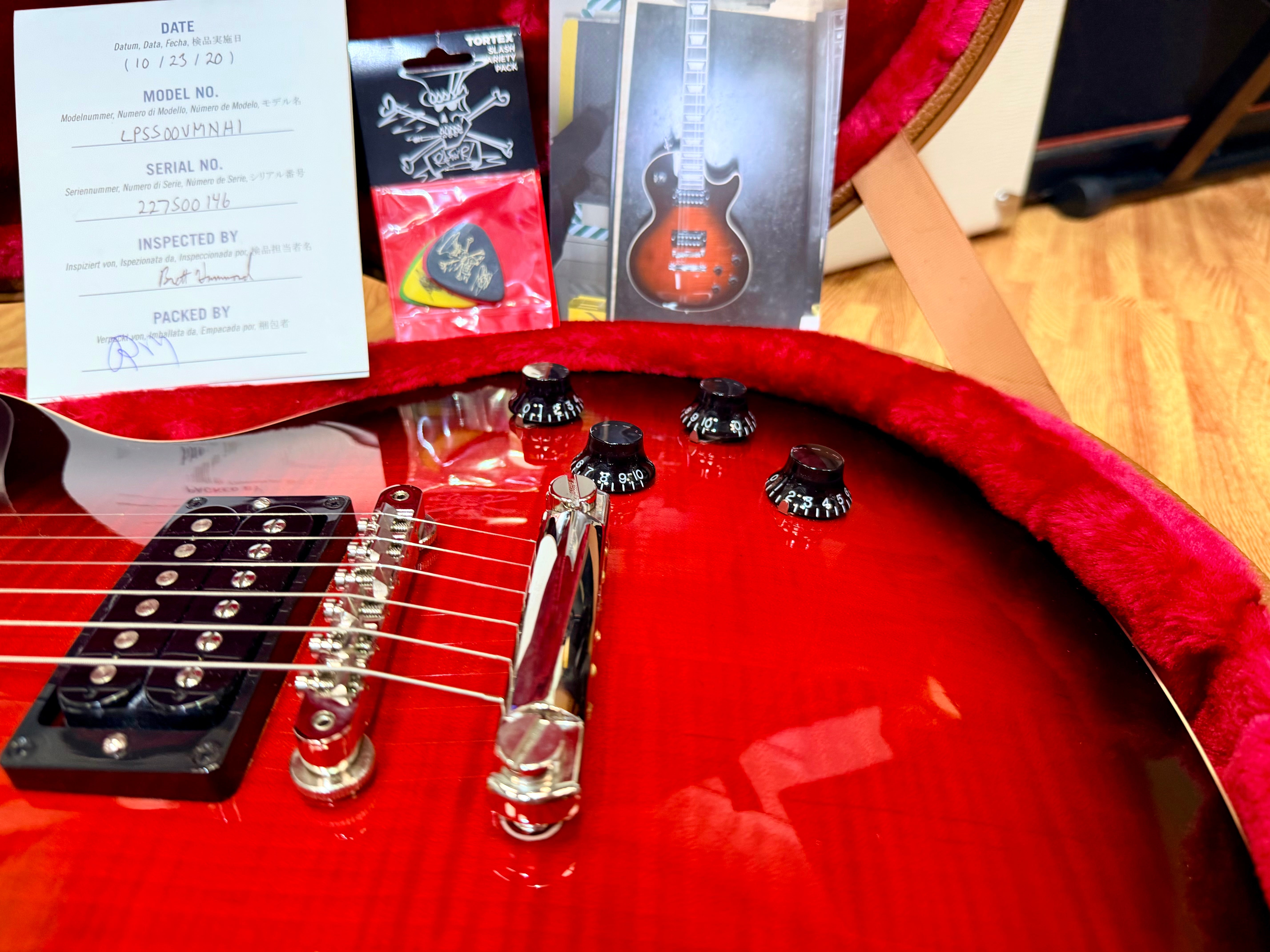 🔥2022🔥 Gibson Les Paul Standard Slash~ Vermillion Burst Limited Edition + Case