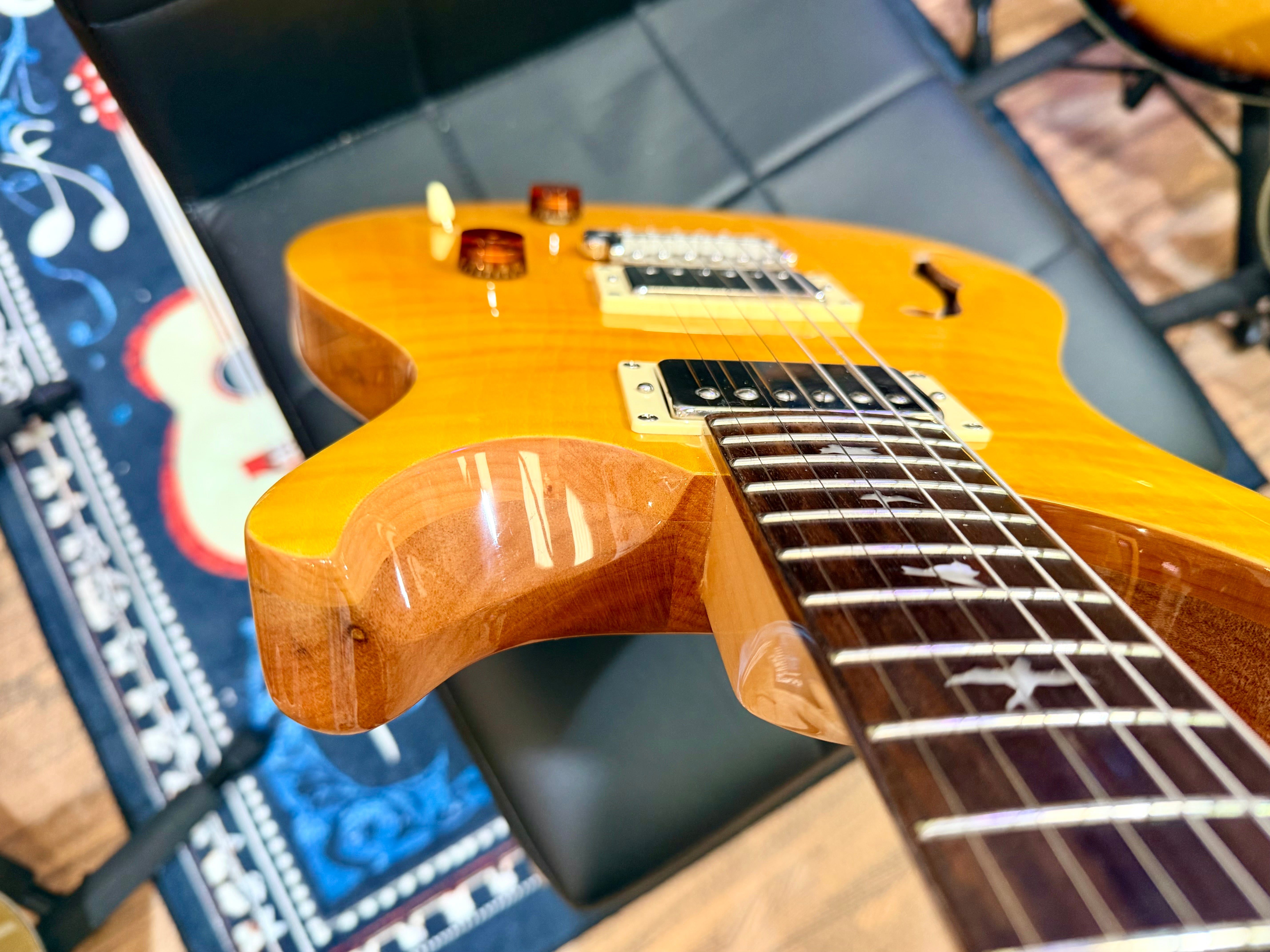 ☀️2023☀️ PRS SE Custom 22 Semi-Hollow in Santana Yellow~ Bare Knuckle Pickups!