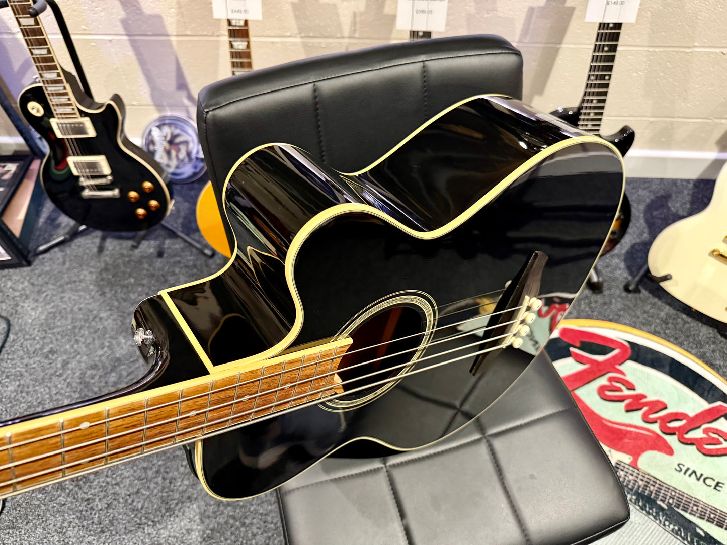 🌟ELECTRO-ACOUSTIC BASS 🌟 Takamine EGB2S-BK Gloss Black Bass~MINT!
