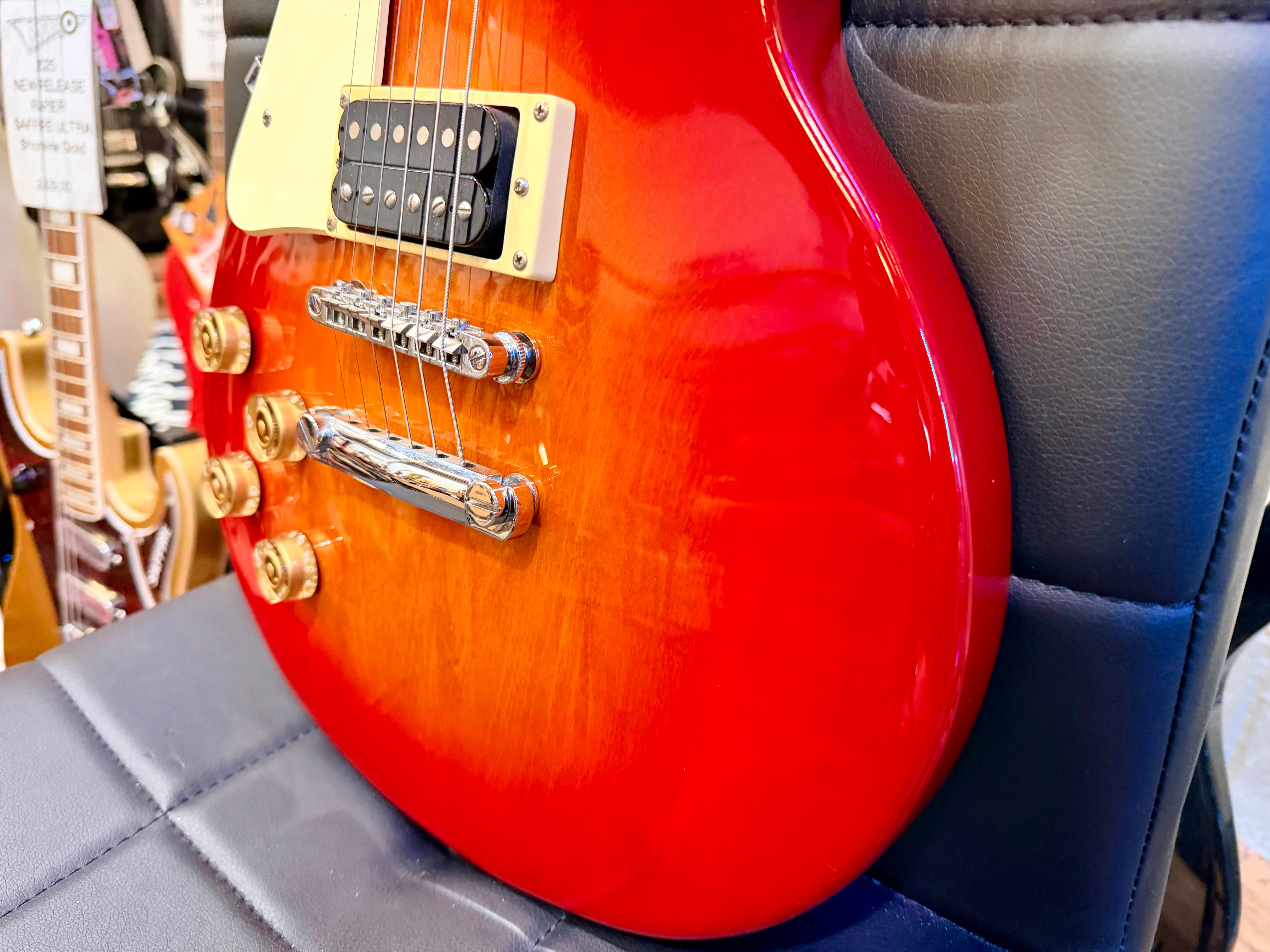 ☀️LEFTY☀️ Epiphone Les Paul LP 100 Left Handed ~ Cherry Sunburst Electric Guitar