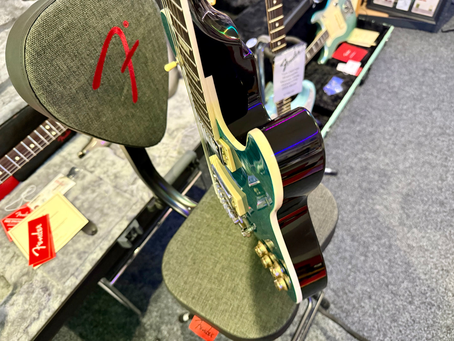 🌟 Jia Lescaster Hybrid Guitar~ Les Paul & Telecaster~Northern Lights Quilted 🌟
