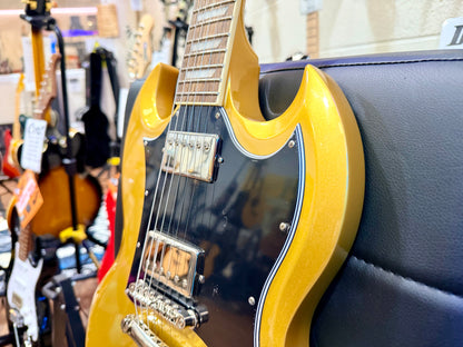 🌟2023 MINT🌟 Epiphone SG Traditional Pro~ UK Exclusive Metallic Gold~ Coil Tap!