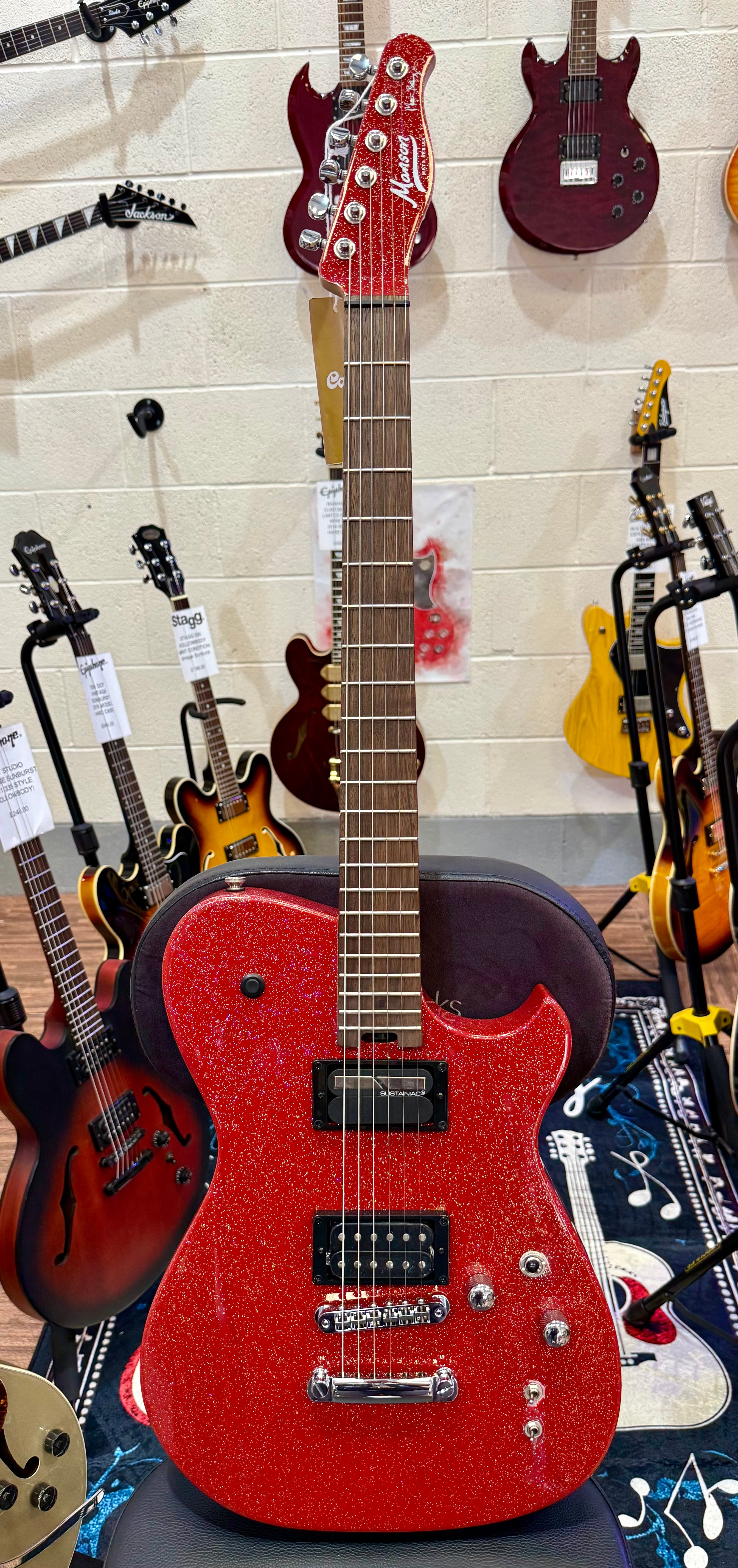 🔥NEW RELEASE🔥 Manson Meta Series Matt Bellamy MBM-2H Sustainiac~ Red Sparkle!
