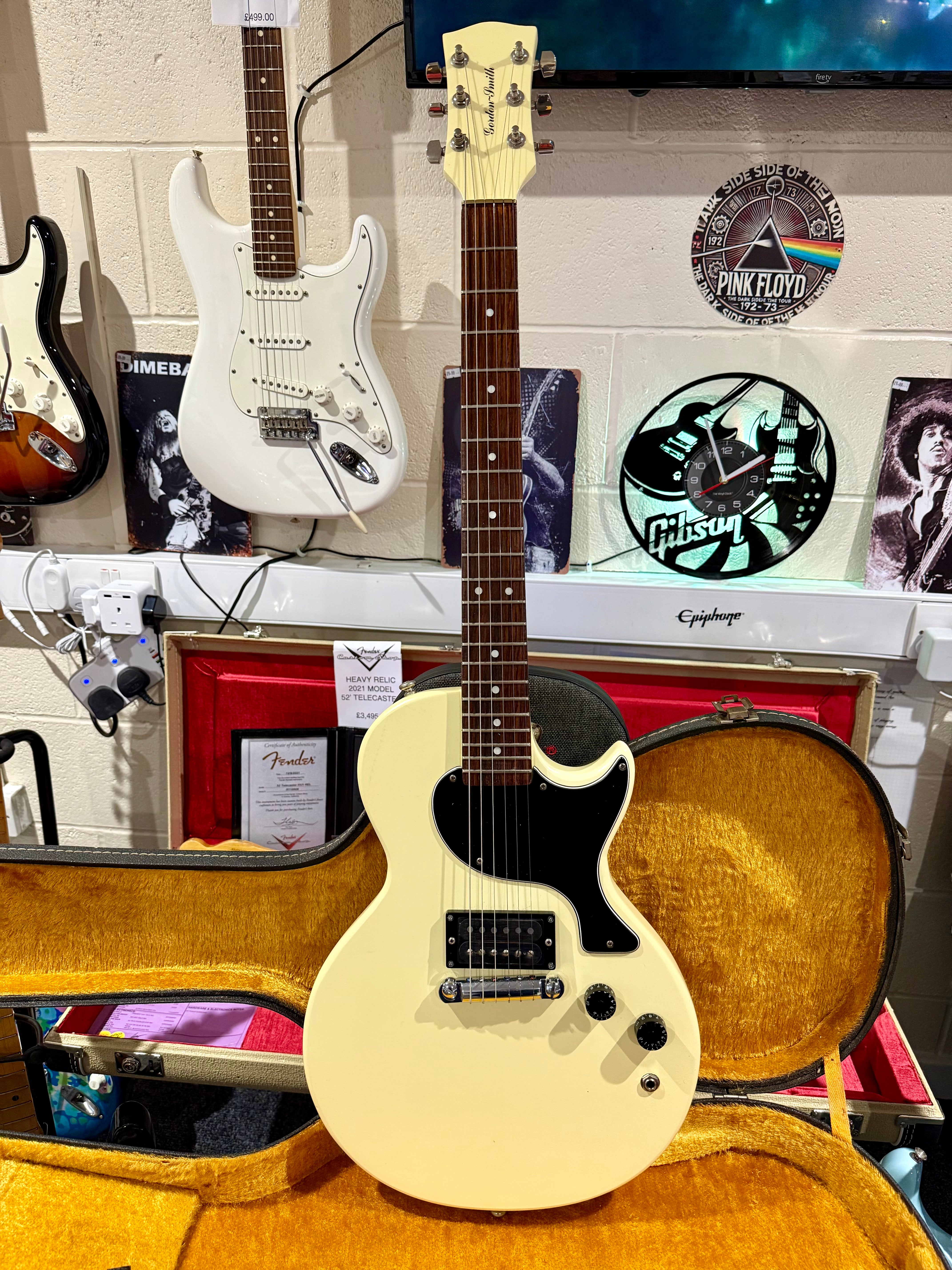 🌟RARE BUTTERMILK🌟 Gordon Smith GS1-60 Singlecut~Coil Split + Case~2006 UK Made