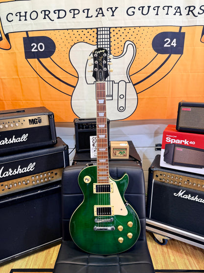 🔥1998🔥 Korean Epiphone Les Paul Standard~ Limited Edition Translucent Green!