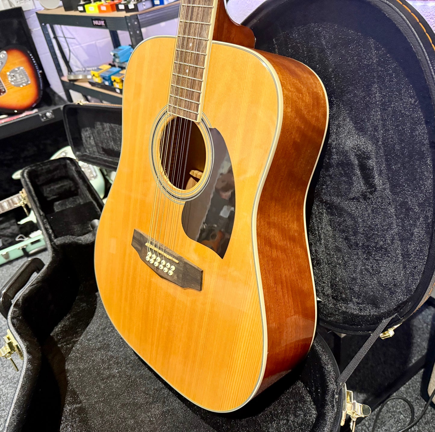 🌟MINT WITH HARD CASE🌟 Ibanez PF1512 Natural 12 String Acoustic Guitar!