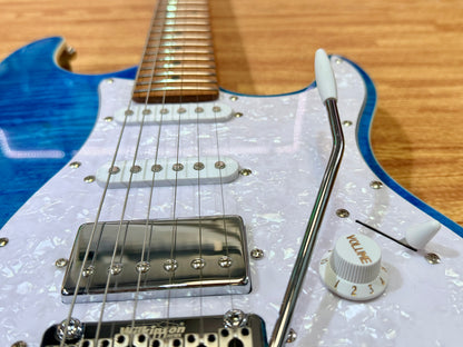⚡️NEW⚡️ JET JS-450 Flamed Ocean Blue Electric Guitar~ HSS Flame Top Strat~ 2026!