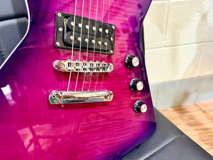 🔥2024🔥 Westcreek Destroyer Electric Guitar~ Explorer Body Shape~ Purple Burst!