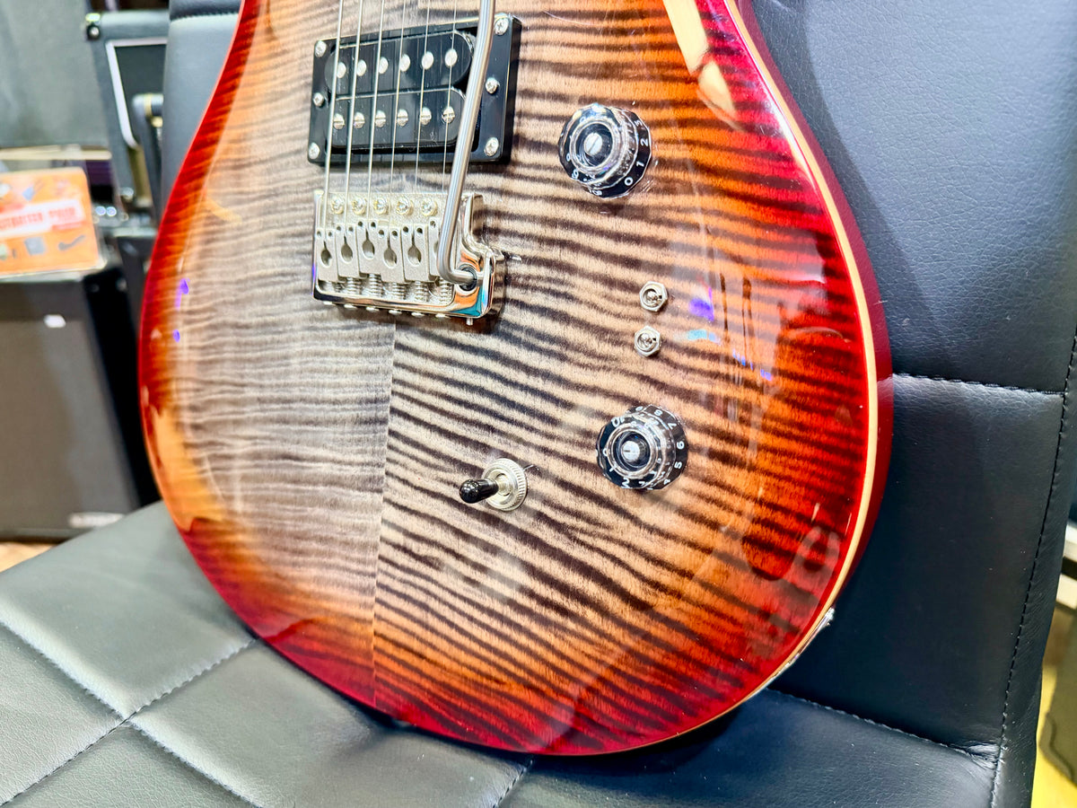 🌟2024🌟 PRS SE Custom 24-08 Charcoal Red Burst~ Locking Tuners & Gig Bag!